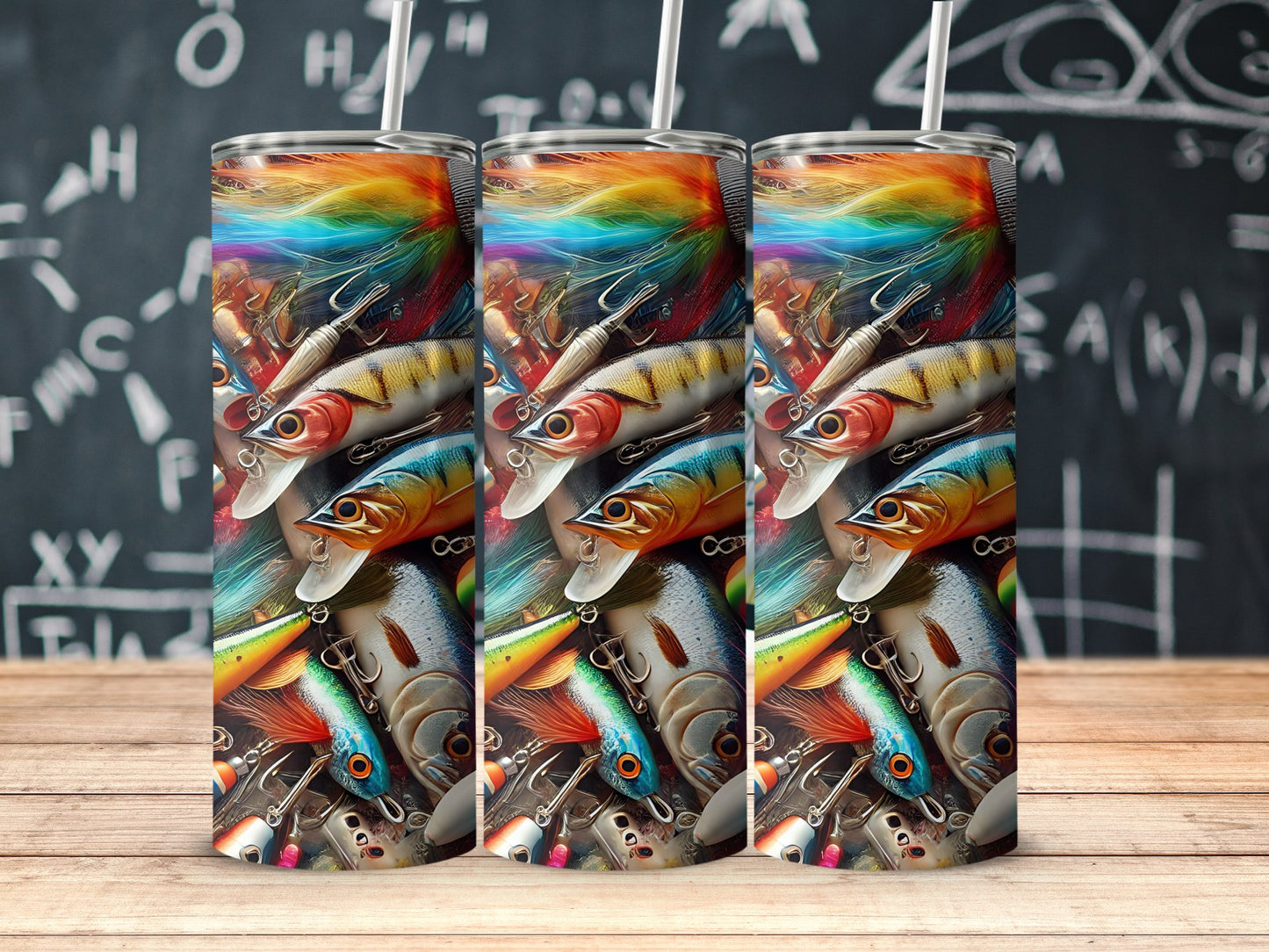 Colorful Fishing Lures Art Tumbler High-Quality Product