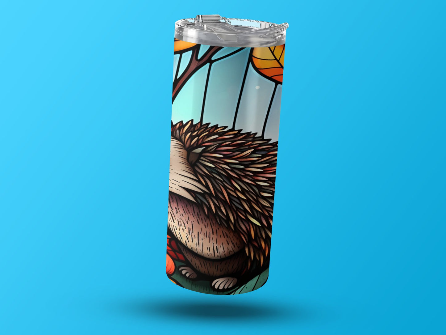 Cute Hedgehog Under Tree Design Tumbler product type
