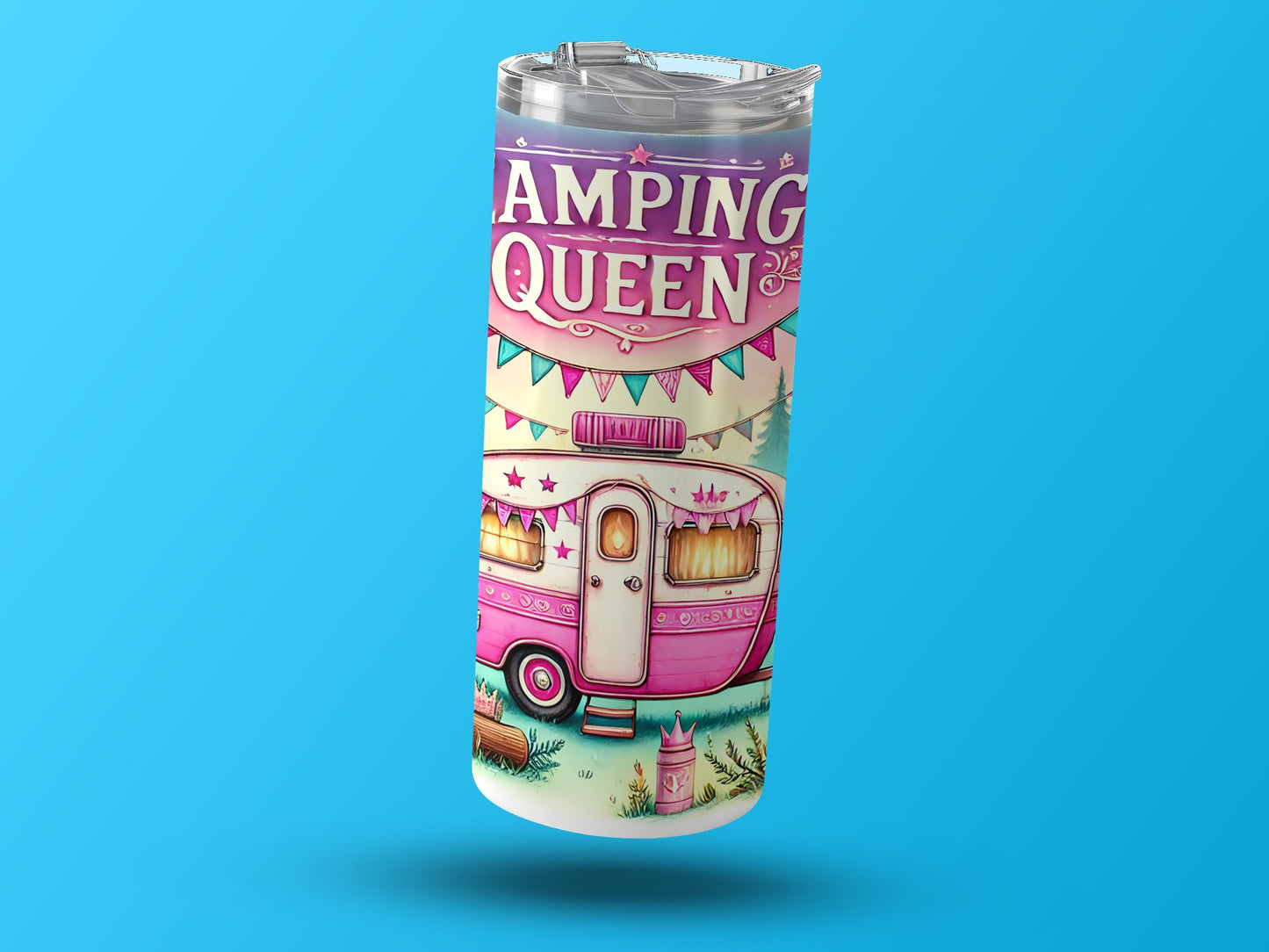 Camping Queen Colorful Travel Mug product type