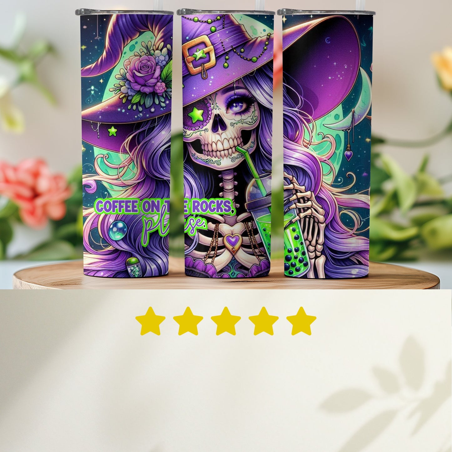 Colorful Witch Themed Coffee Tumbler product