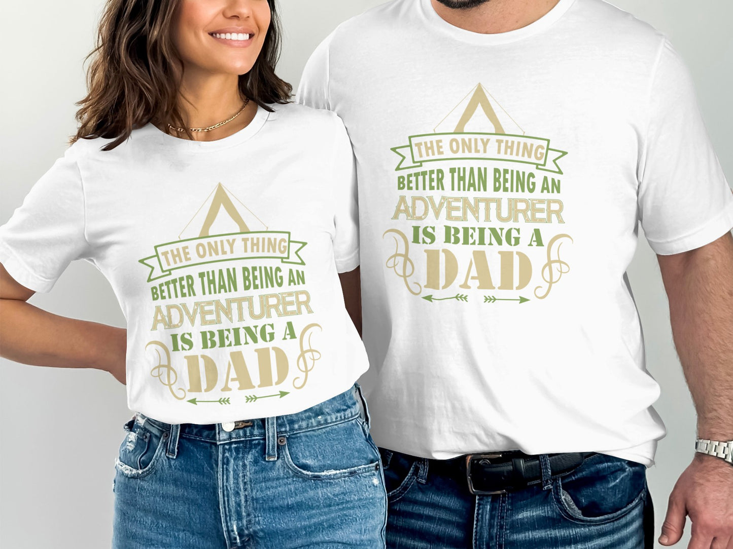 Adventurer Dad Graphic Tee Matching Couple product