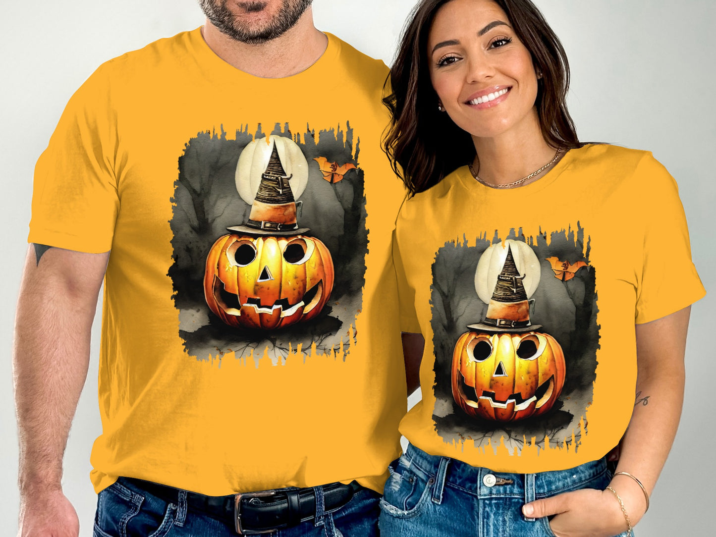 Halloween Pumpkin Witch Hat Graphic T-Shirt product type