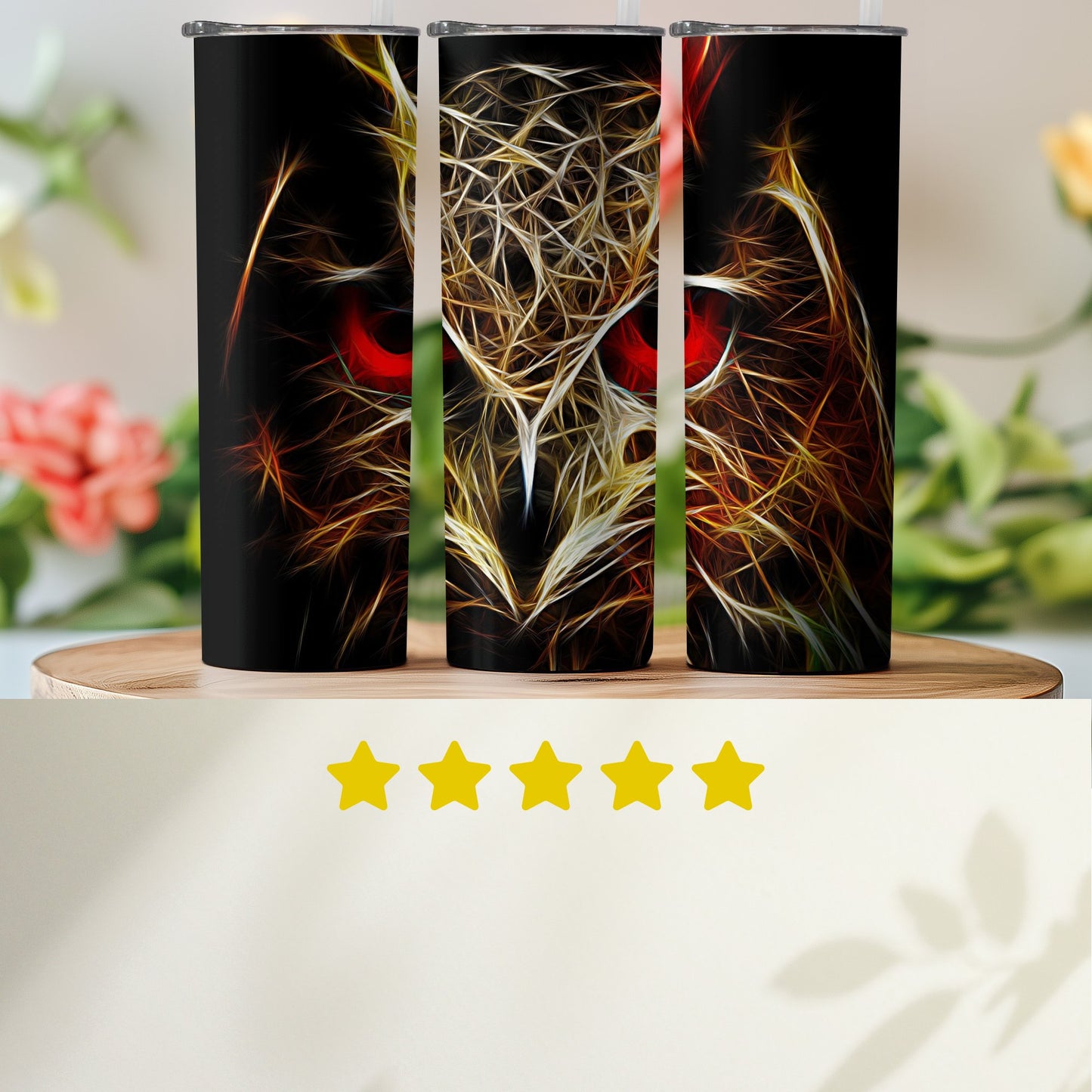 Fiery Abstract Animal Design Tumblers product