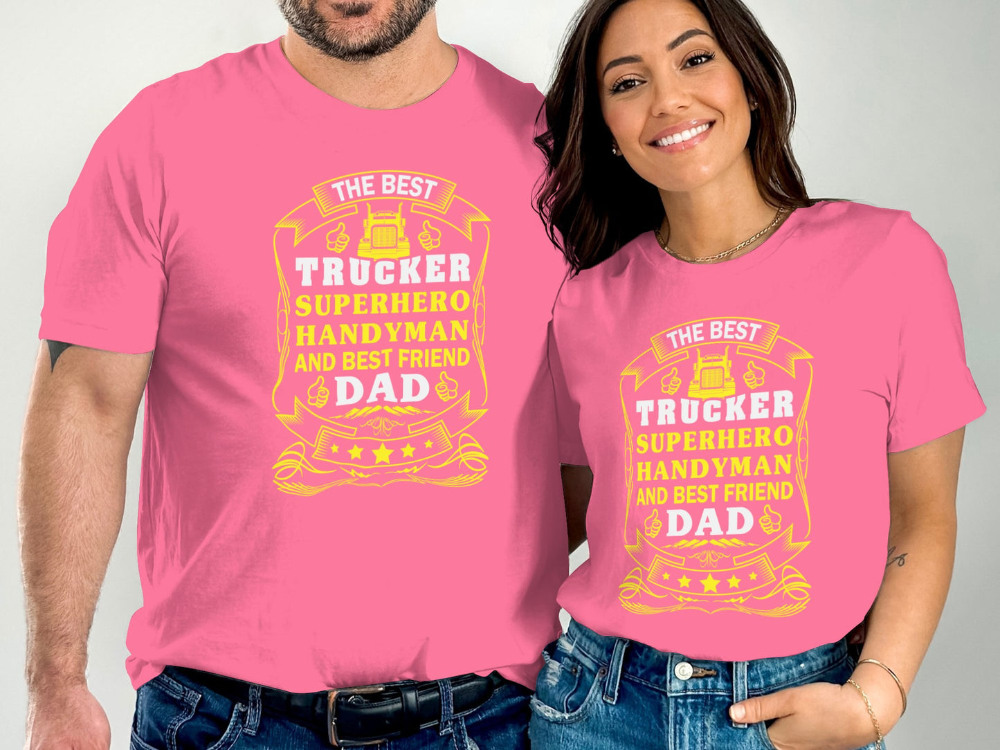 The Best Trucker Handyman Dad Superhero T-shirt product