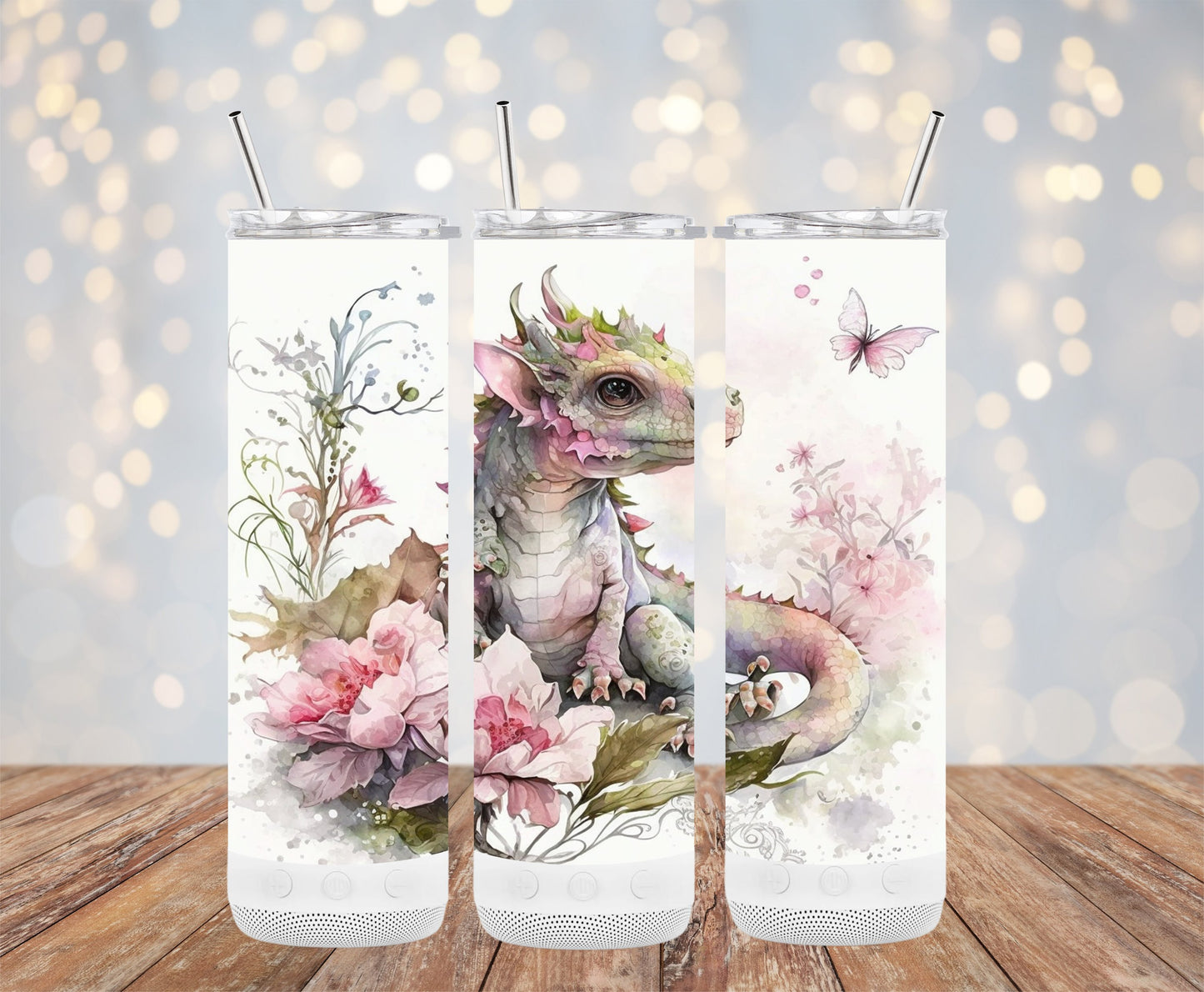 Floral and Dragon Art Tumbler for Sale Unique product type