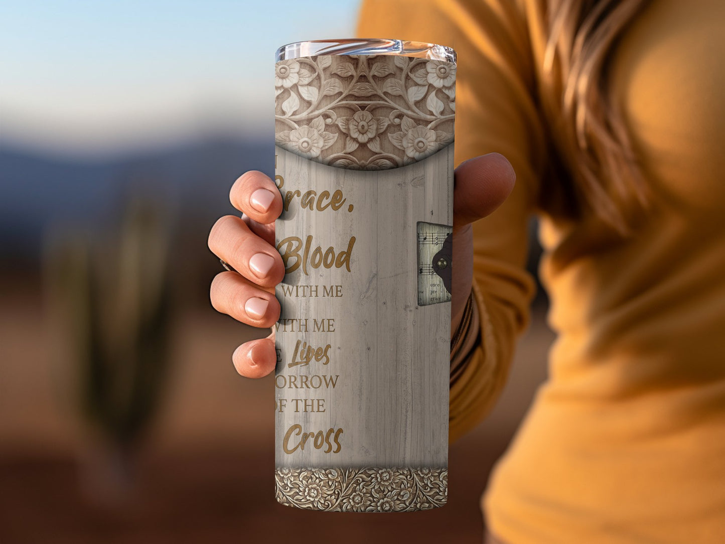 Grace Blood Lives Sorrow of the Cross tumbler product