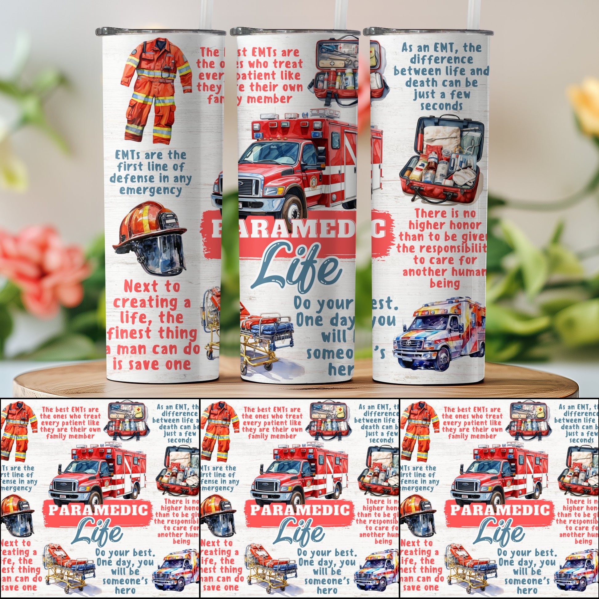 Paramedic Life Inspirational Tumblers product