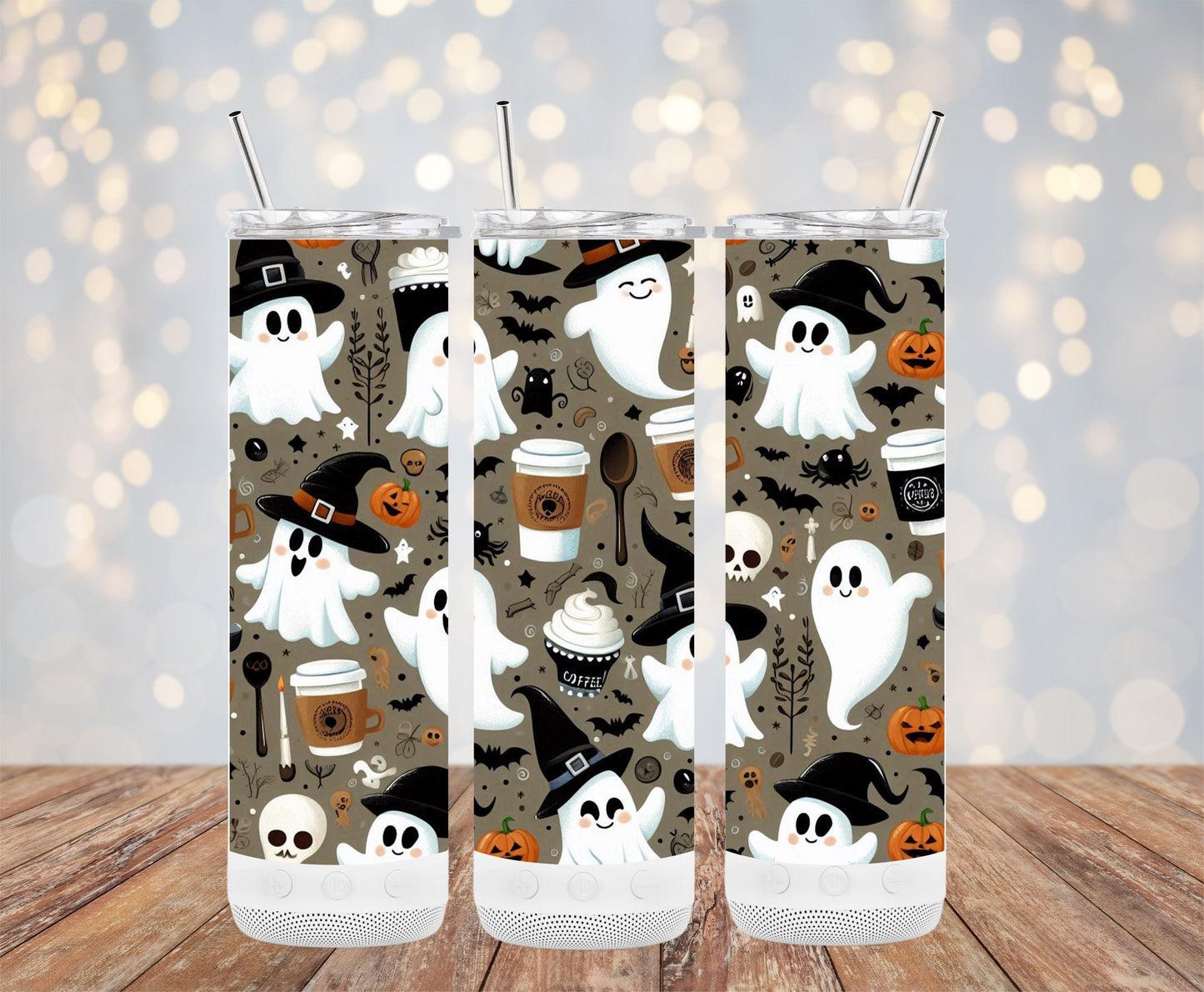 Halloween themed ghosts and coffee tumbler product type