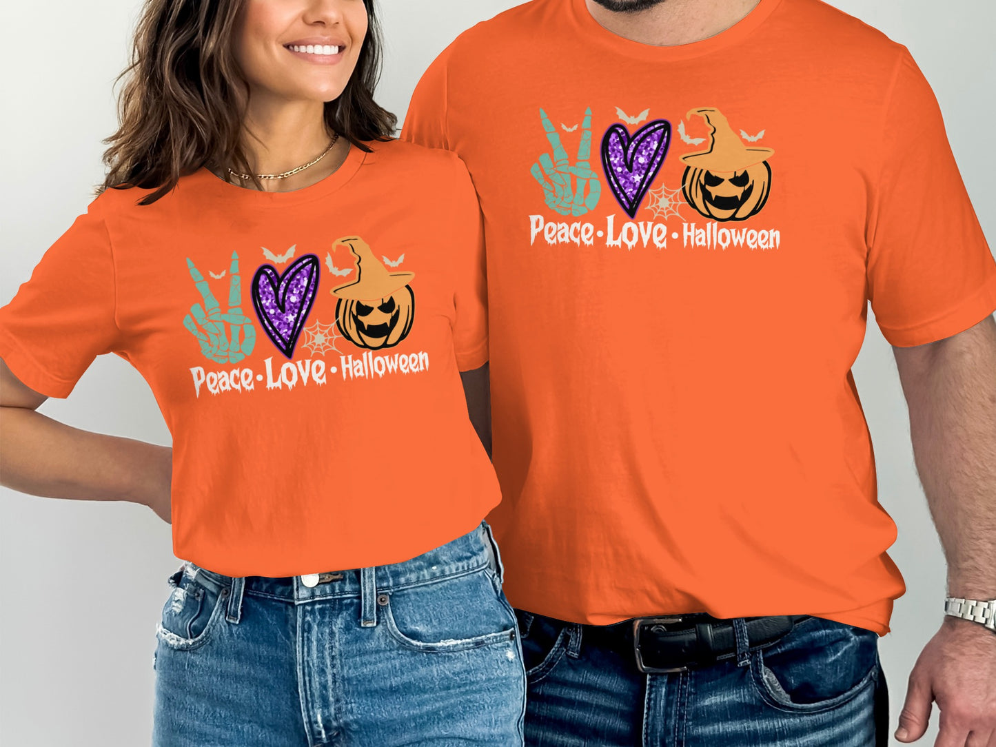 Peace Love Halloween Graphic T-shirt product