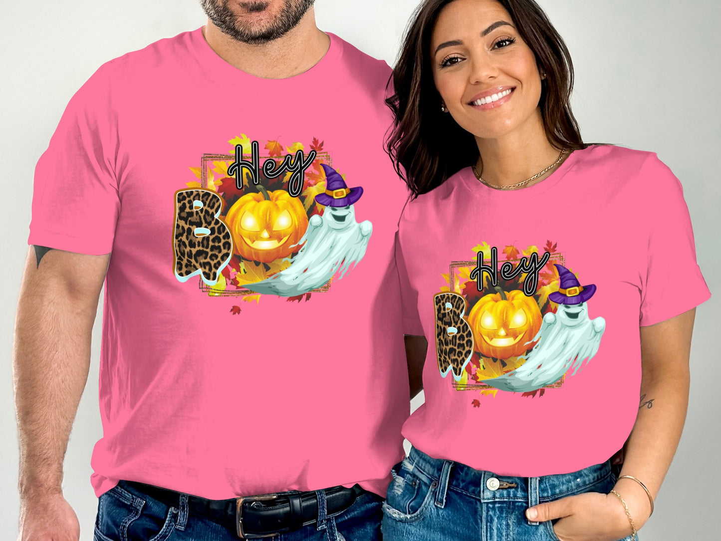 Hey Boo Pink Halloween Theme Shirt product type