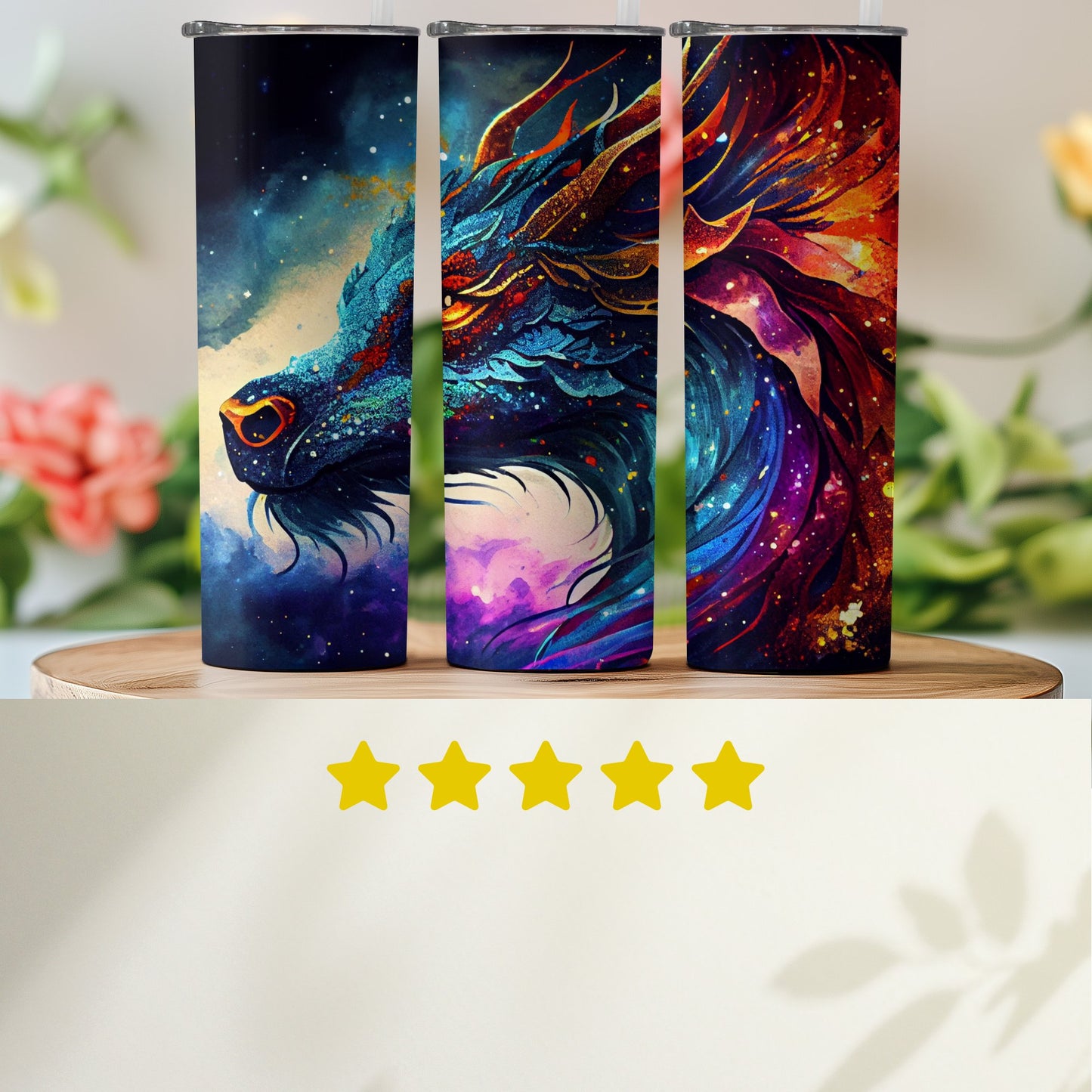 Vibrant Dragon Art Insulated Tumbler Travel Cup product