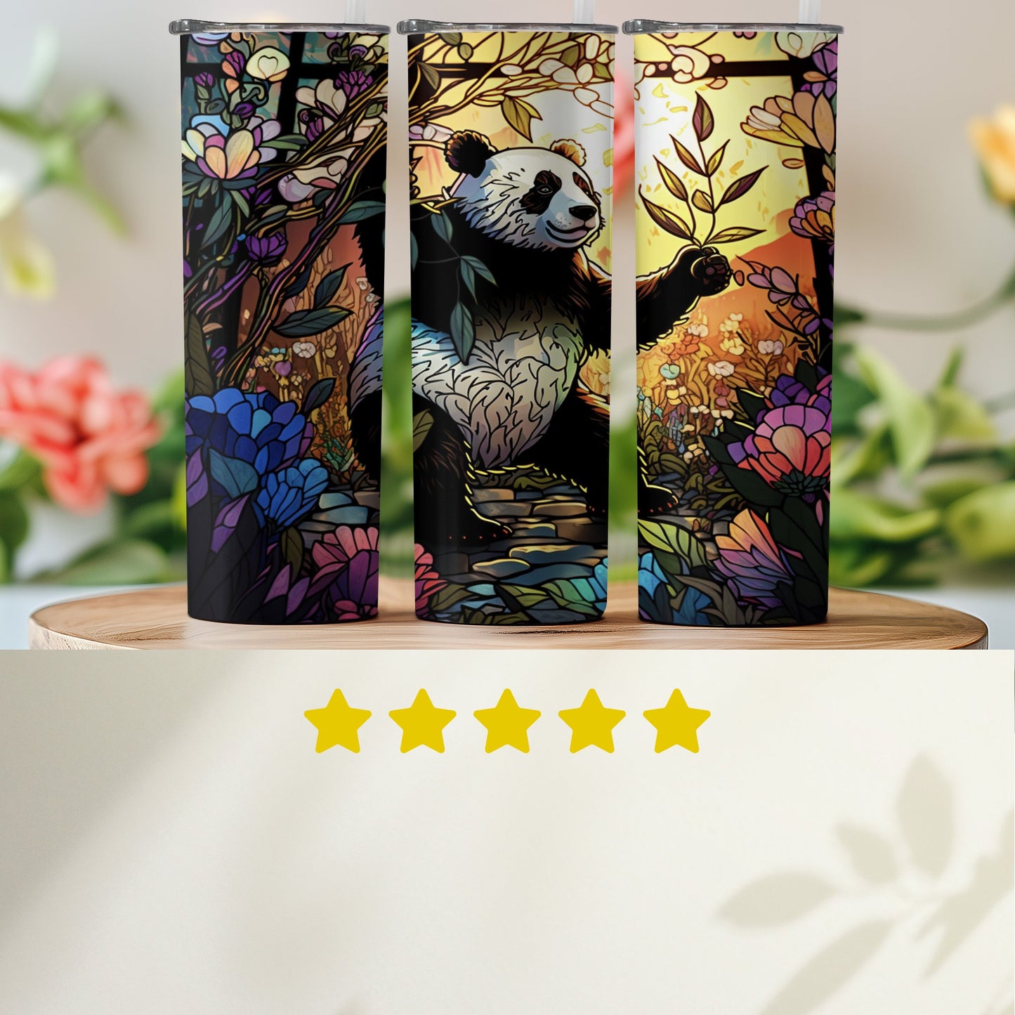 Colorful Panda Design Tall Drinkware product