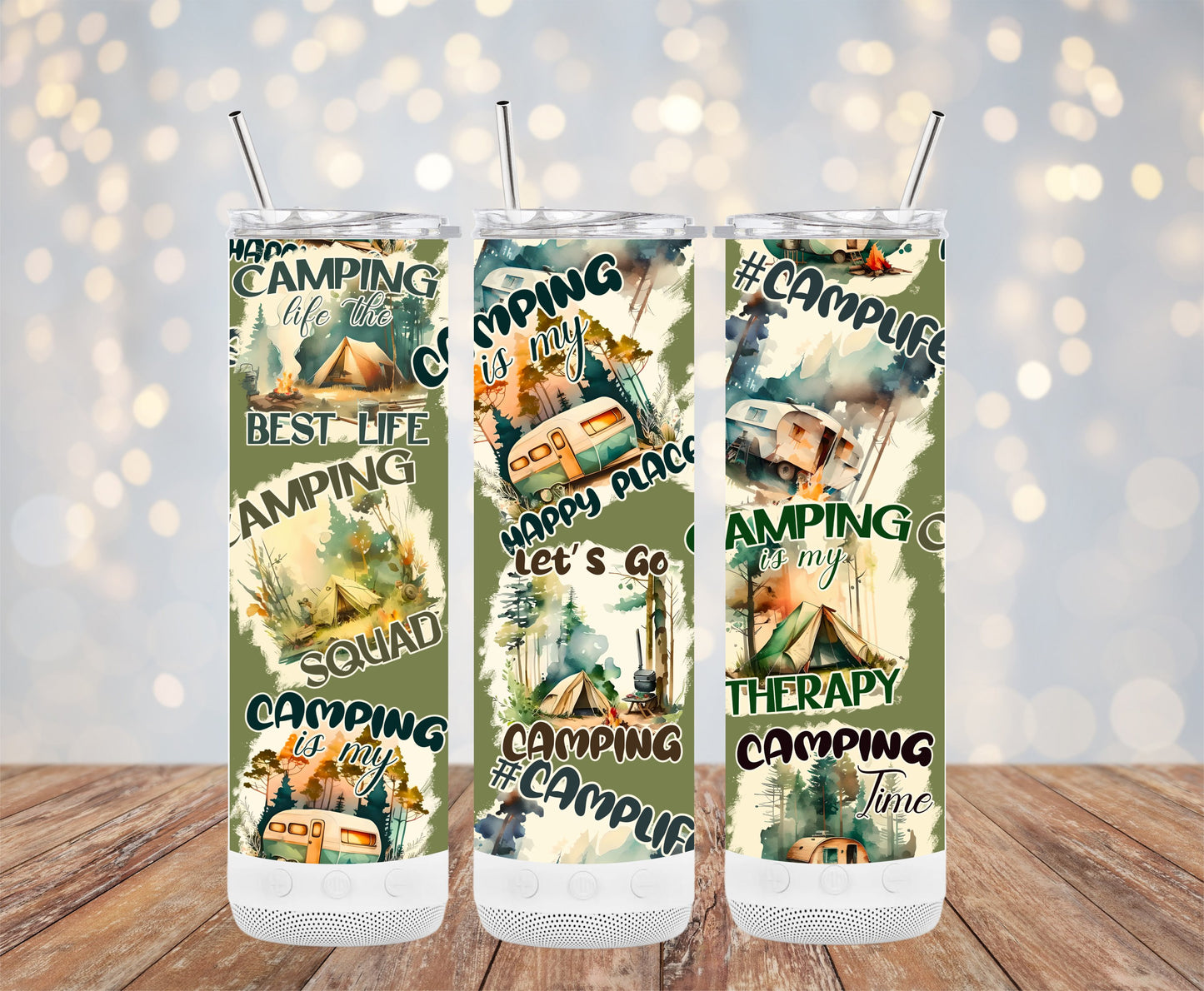 Camping Themed Tumbler Perfect for Outdoor Enthusiasts Product
