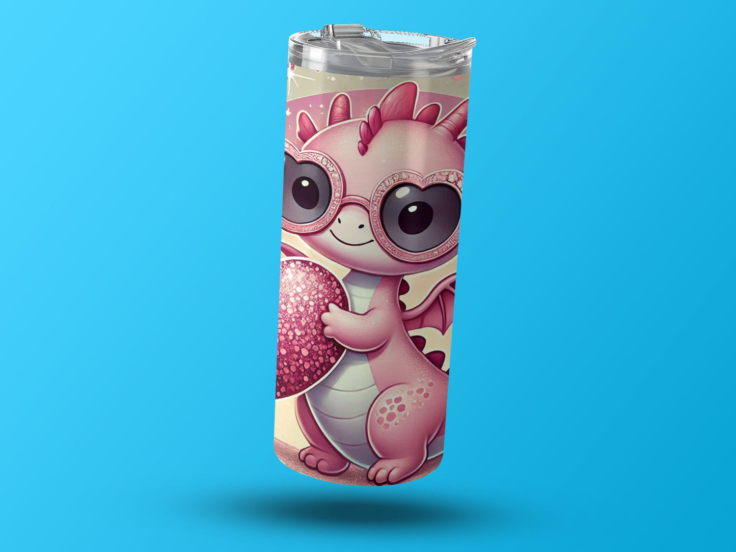 Cute Pink Dragon with Sunglasses Tumbler product
