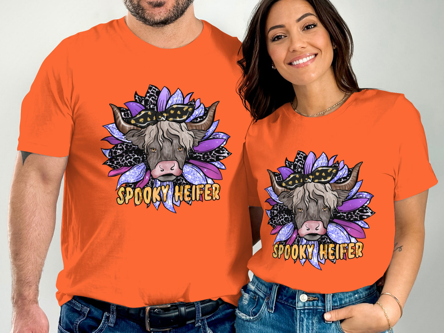 Spooky Heifer Graphic Tee Halloween T-shirt product type