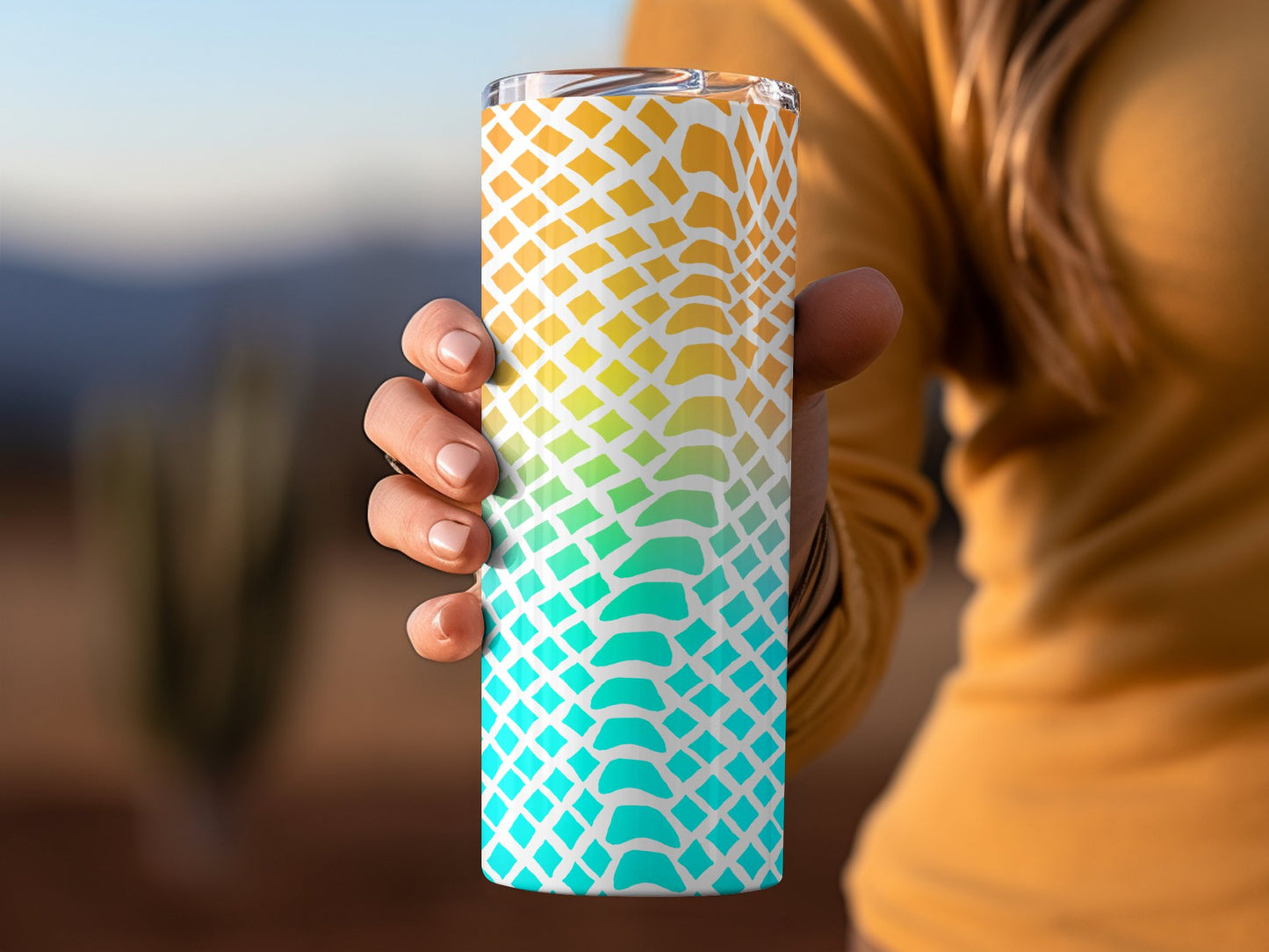 Gradient Patterned Tumbler with Modern Design product