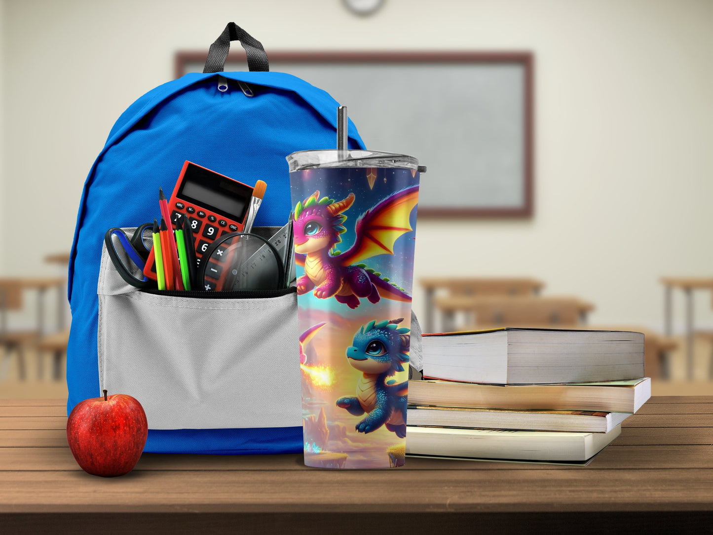 Colorful Dragon Printed Back To School Tumbler product
