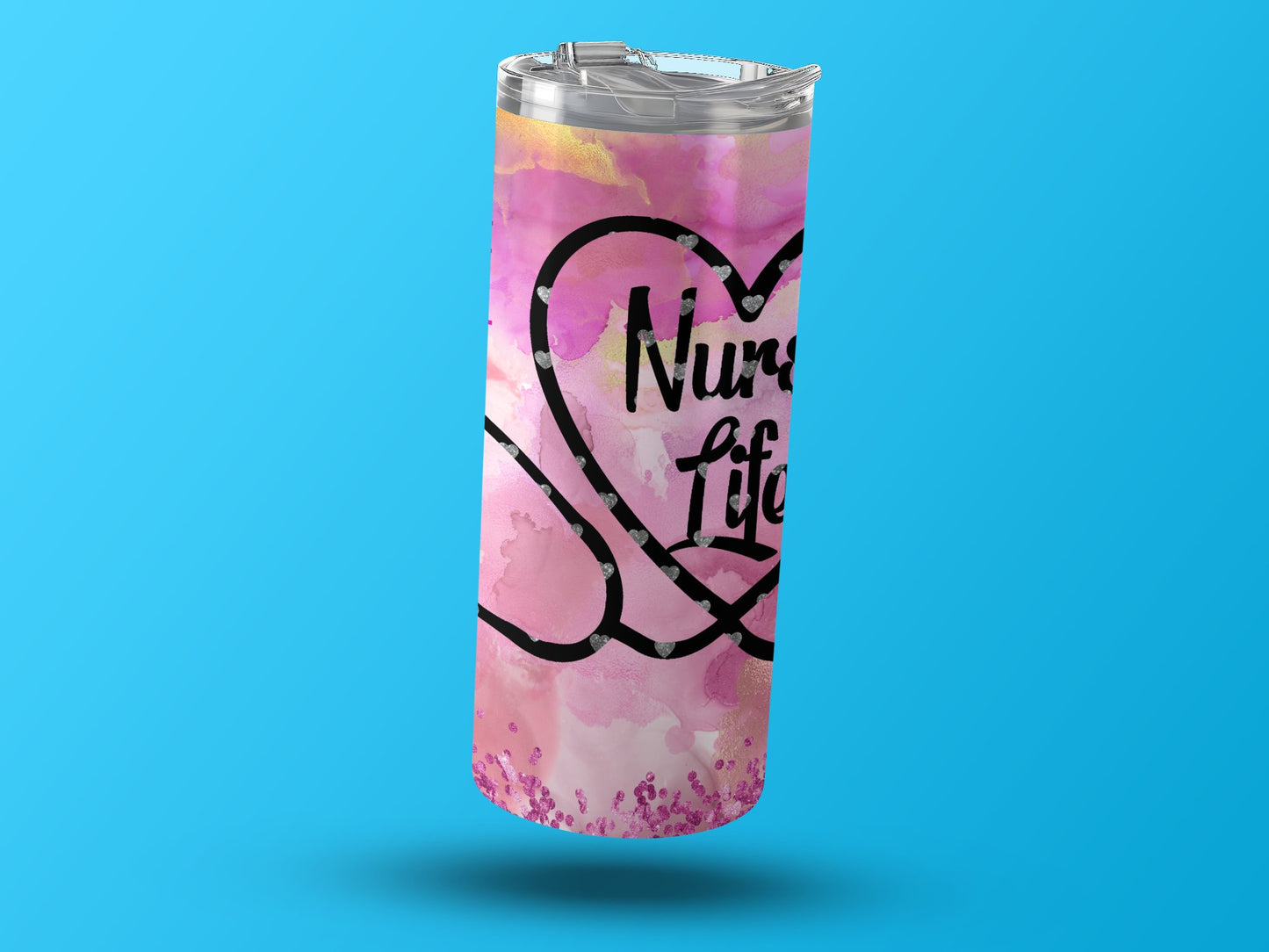 Nurse Life Heart Design Tumbler for Healthcare staff product