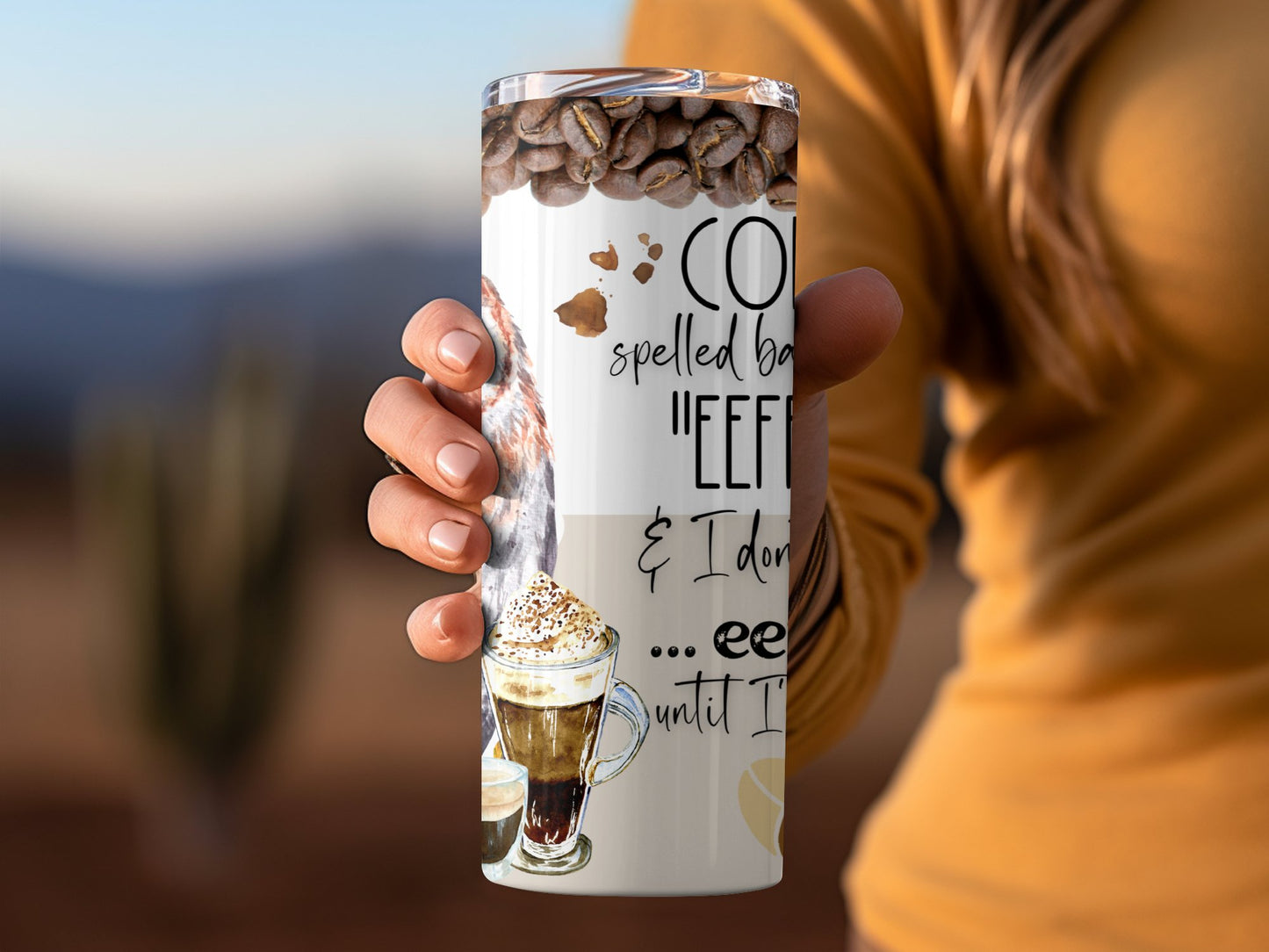 Coffee Spelled Backwards Funny Quote Tumbler product