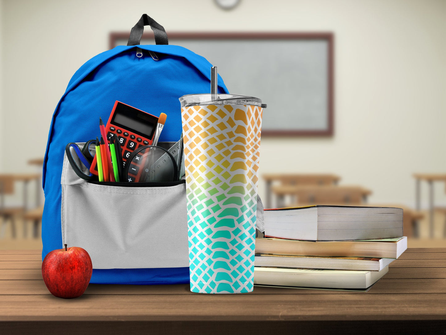 School Essentials Blue Backpack and Matching Drinkware product type