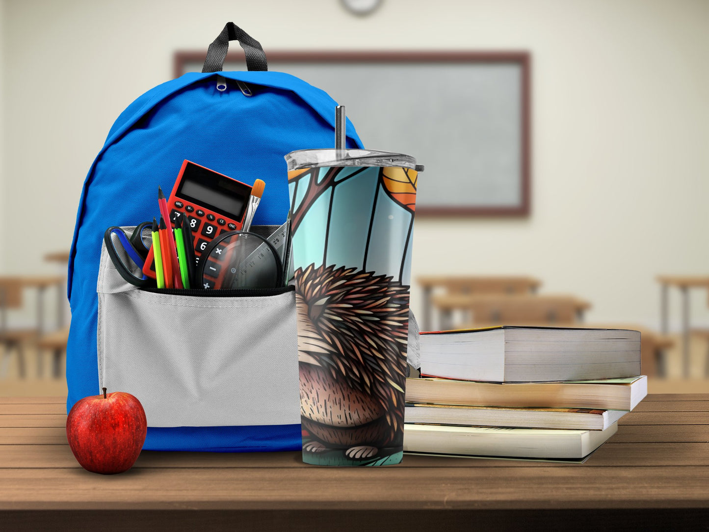 Blue School Backpack with Accessories Classroom Product