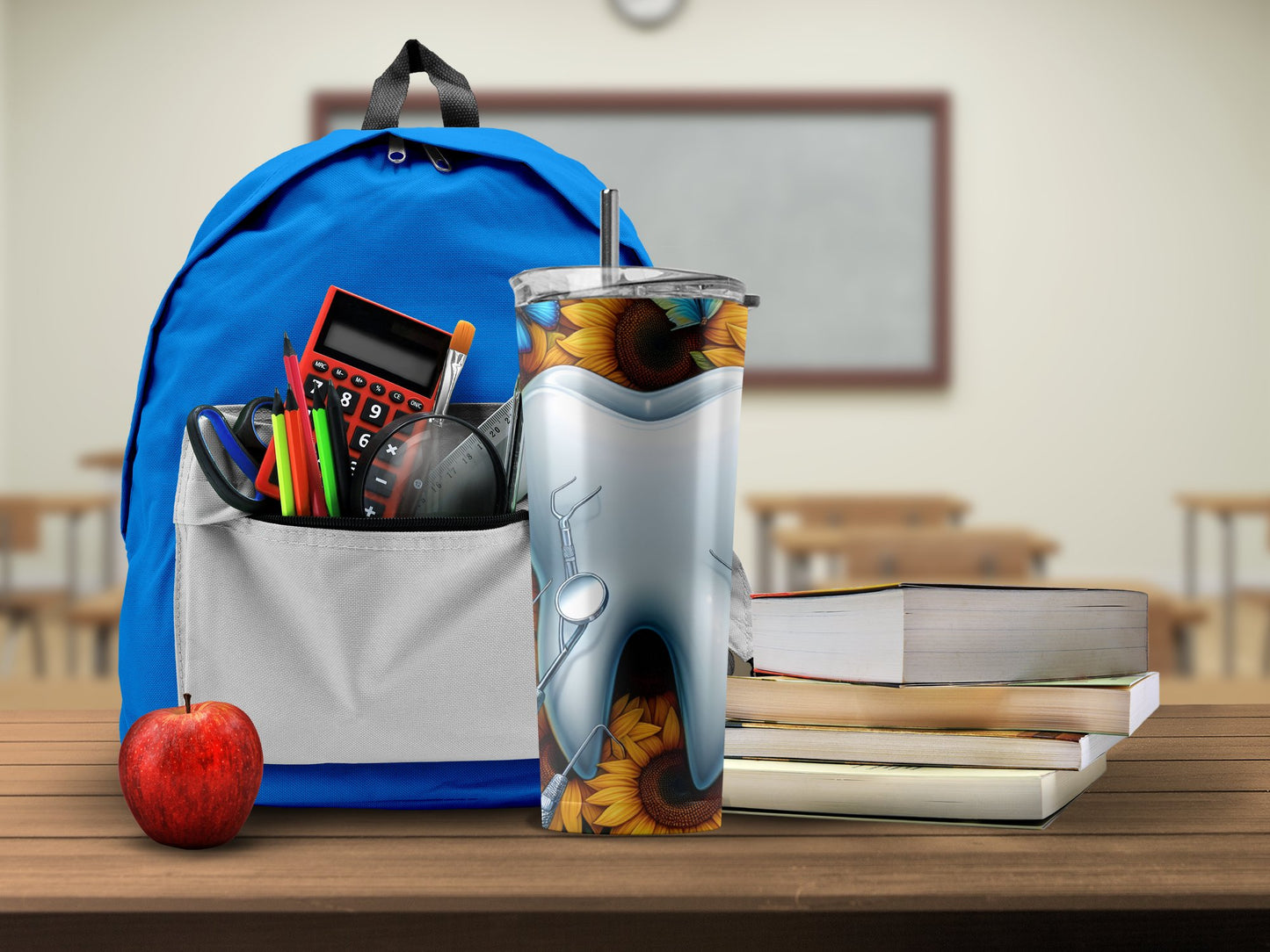 School Backpack and Sunflower Tumbler product