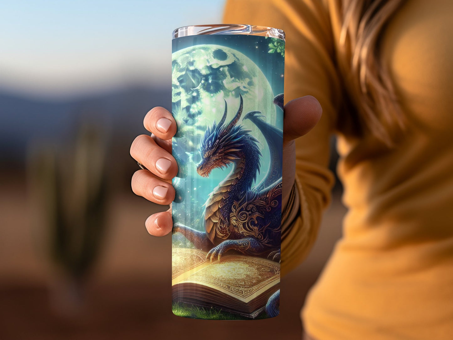 Mystical Dragon With Open Book Tumbler product