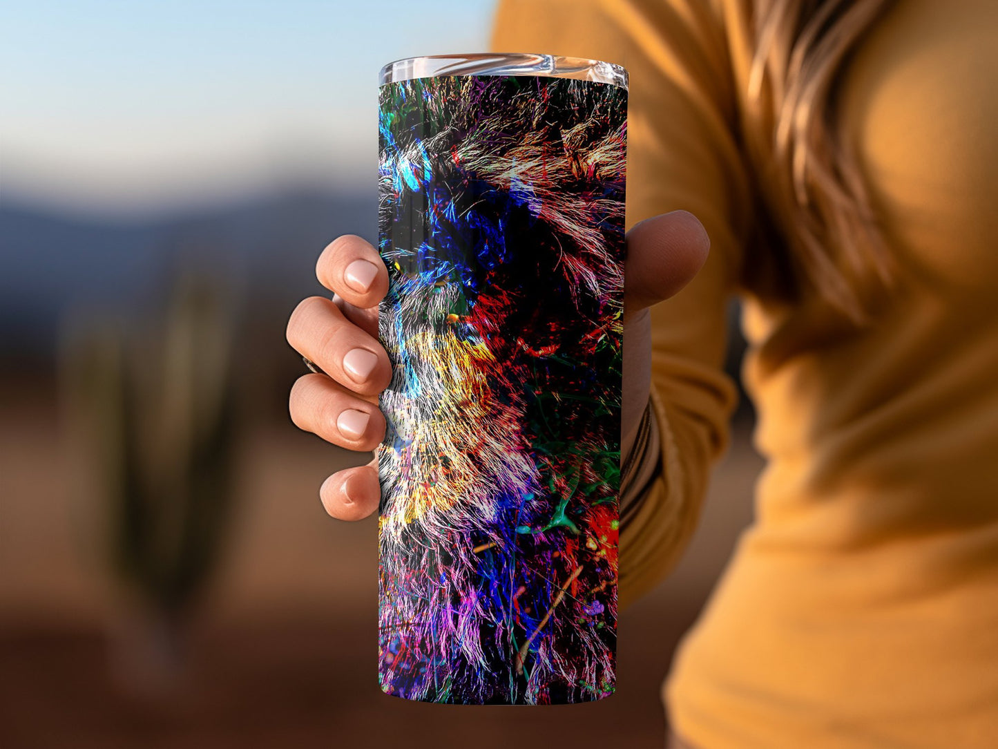 Abstract Colorful Hair Pattern Tumbler product