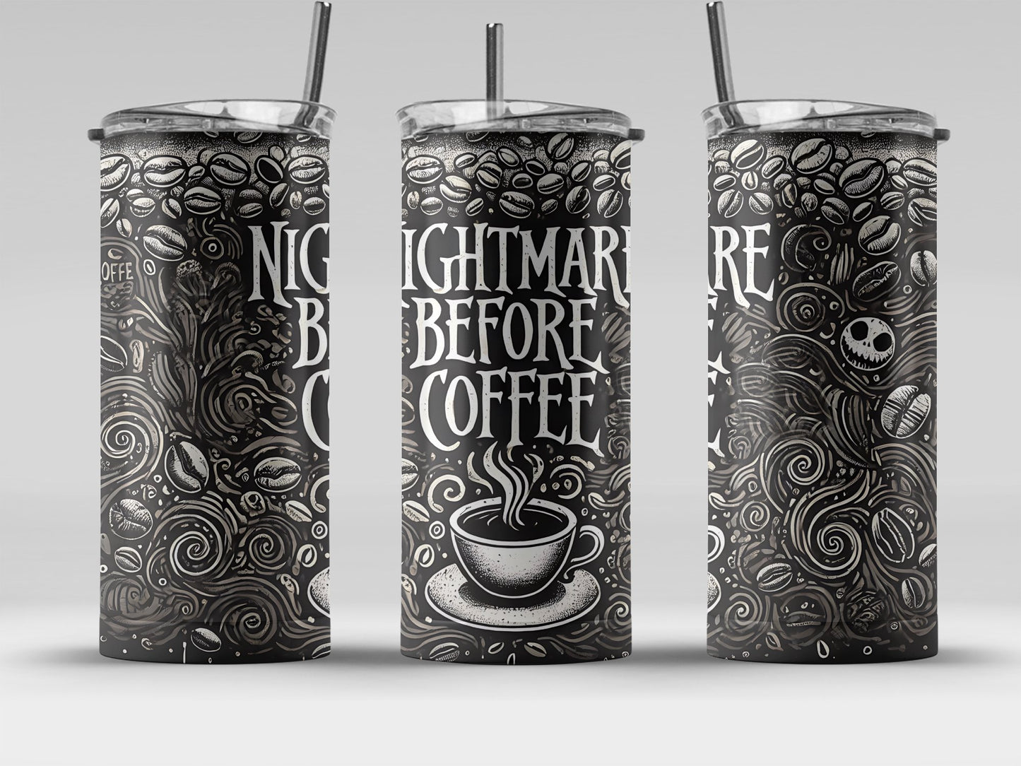 Nightmare Before Coffee Design Tumbler product type