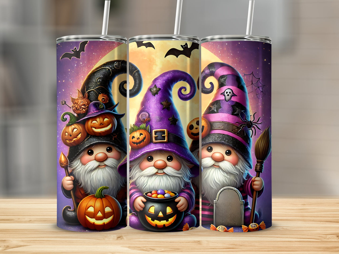 Adorable Halloween Gnome Tumblers for Holiday Fun product