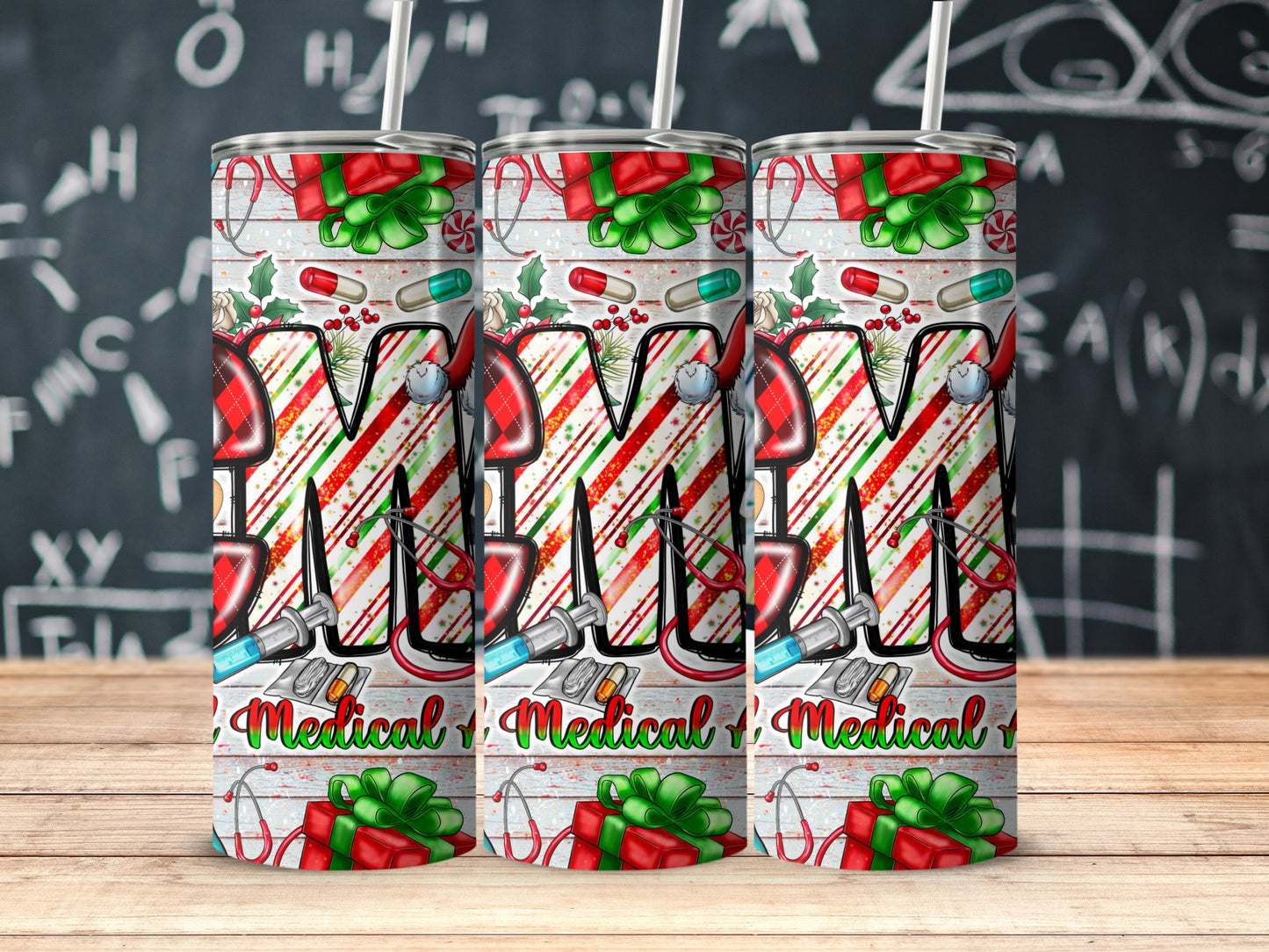 Medical Themed Christmas Decorated Drinkware product
