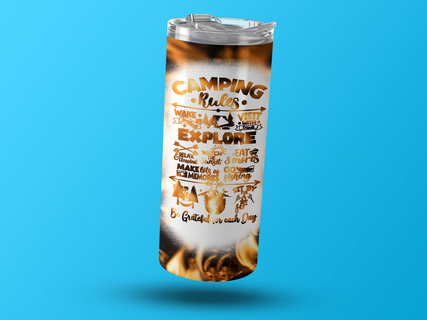 Camping Rules Stainless Steel Tumbler product