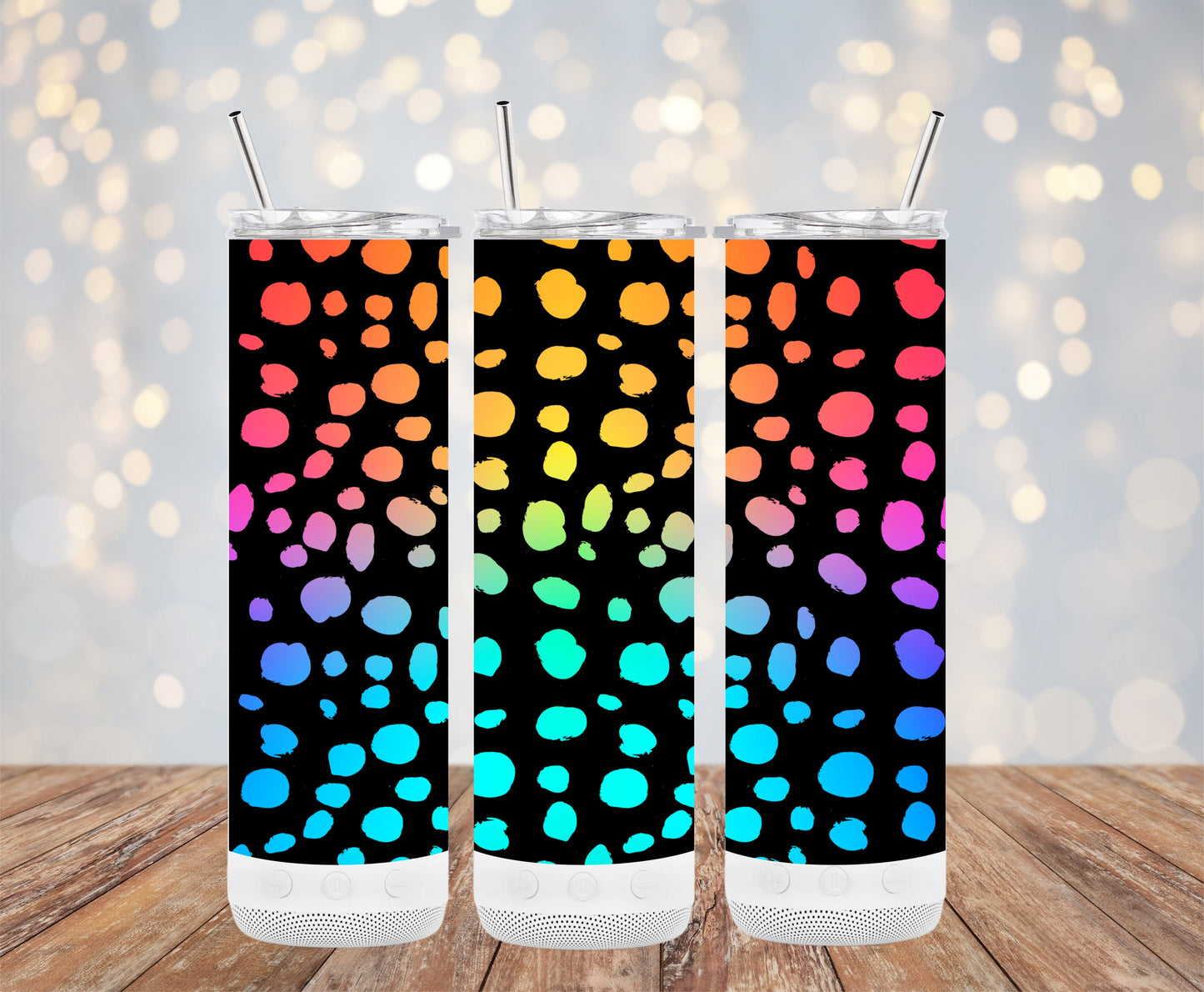 Rainbow Gradient Dotted Pattern Tumbler product type