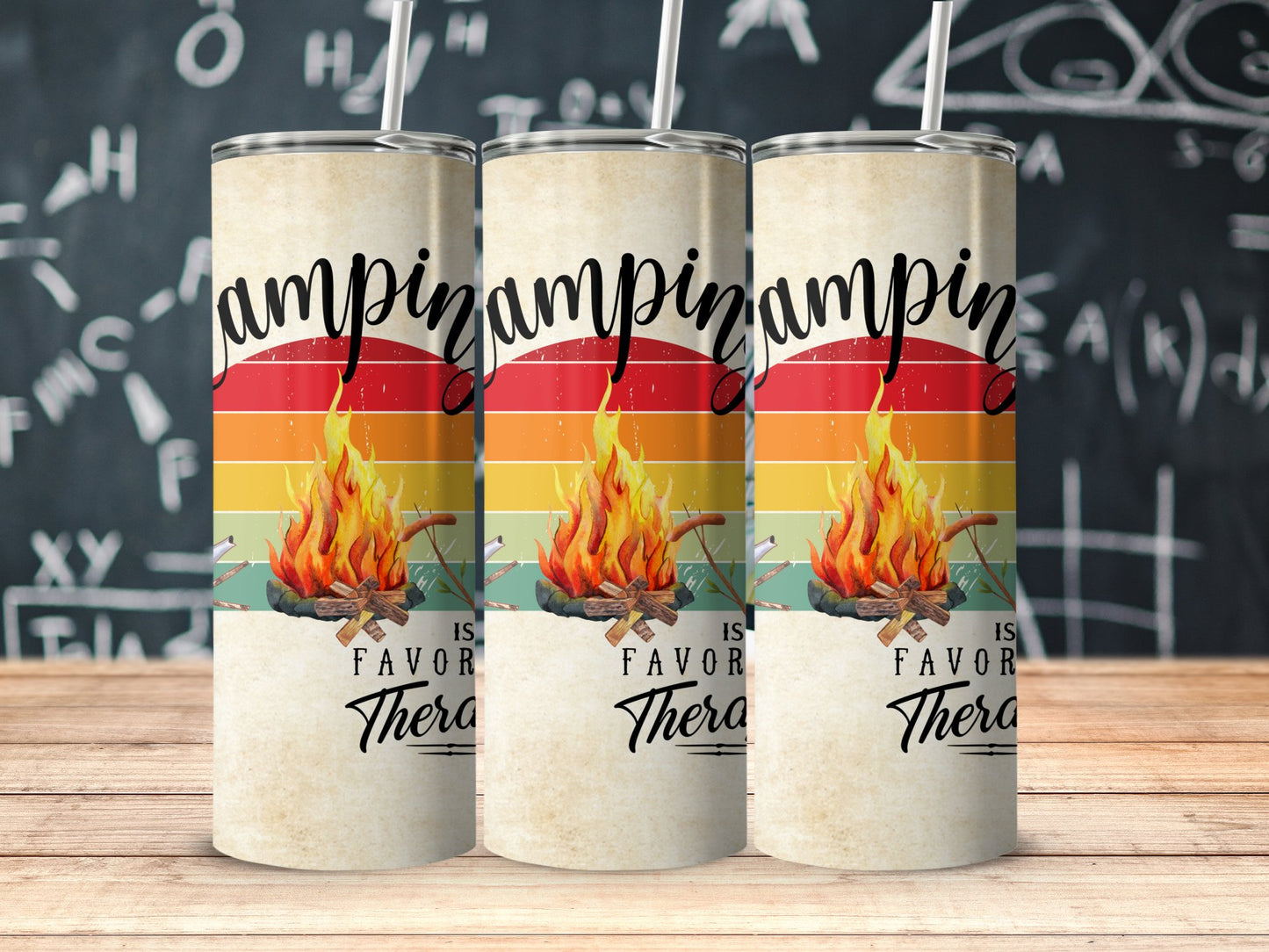 Camping is My Favorite Therapy Tumblers product