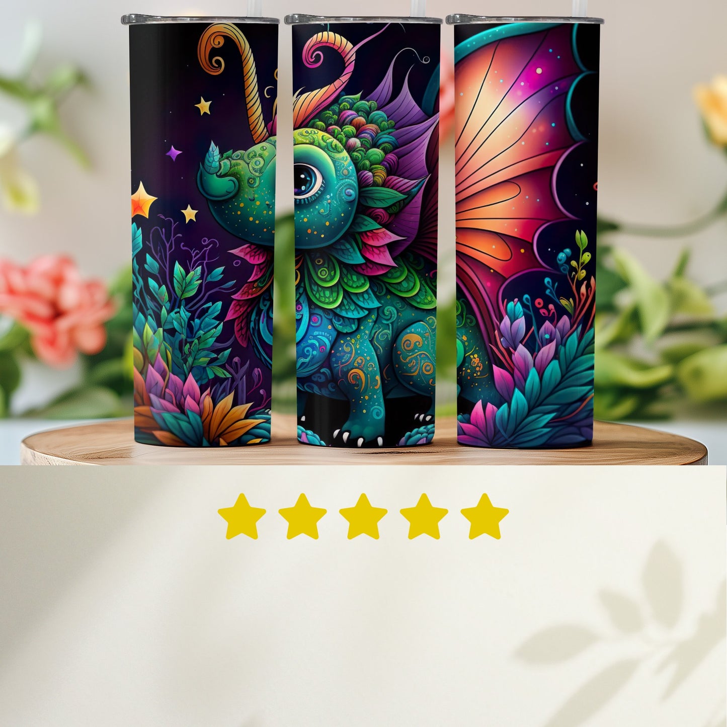 Fantasy Elephant Dragon Themed Tumbler product type