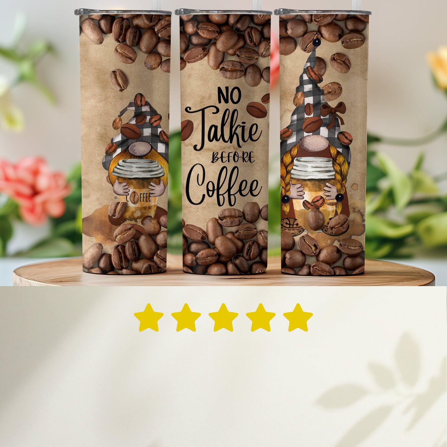 No Talkie Before Coffee Gnome Theme Coffee Mug product