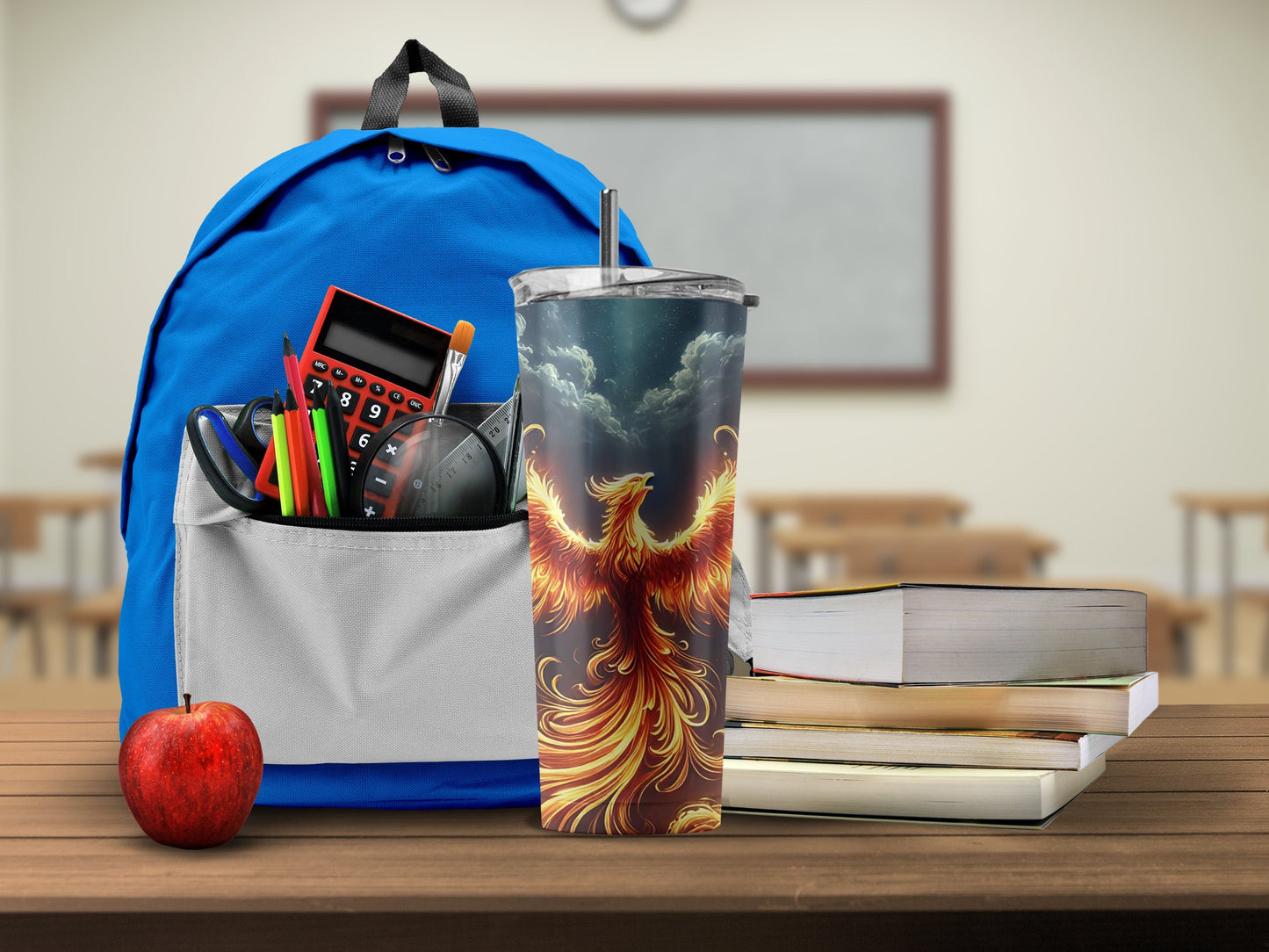 Stylish Phoenix Design Tumbler for Students Desk product