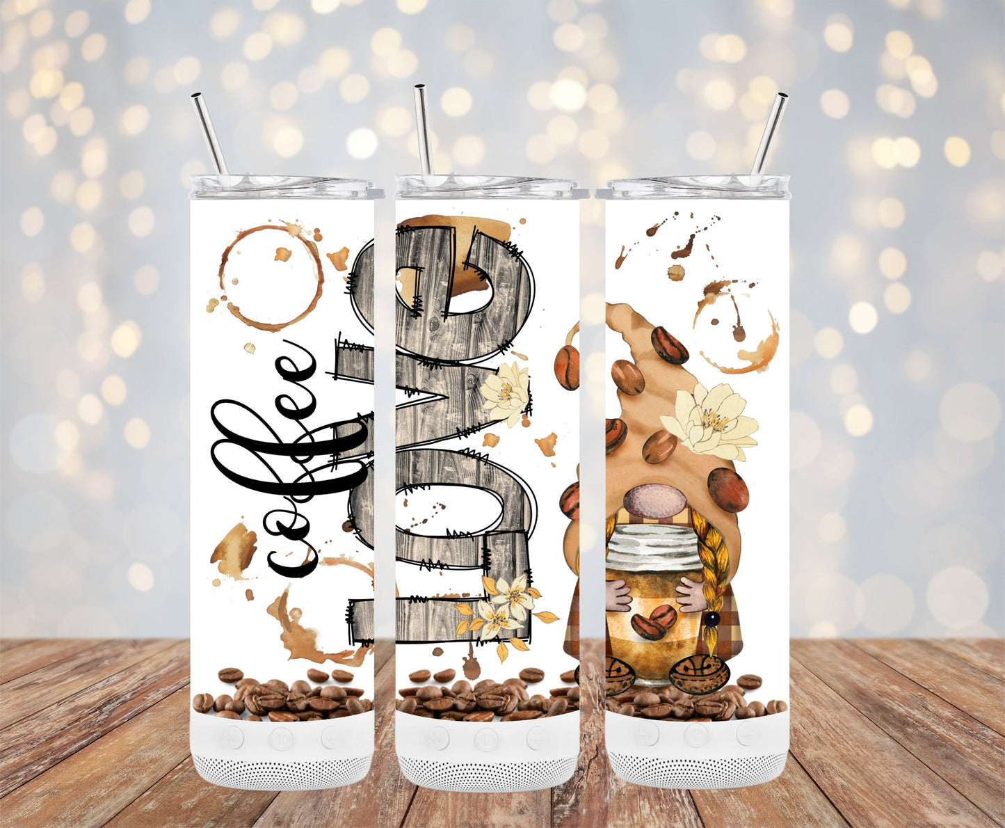 Coffee Love Gnome Tumbler Cup Mug Insulated product