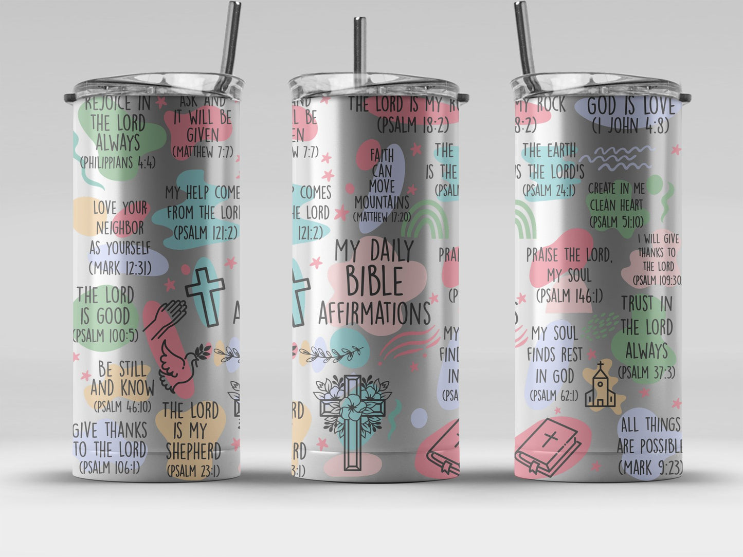 Religious Quotes Tumbler Inspirational Drinkware product type