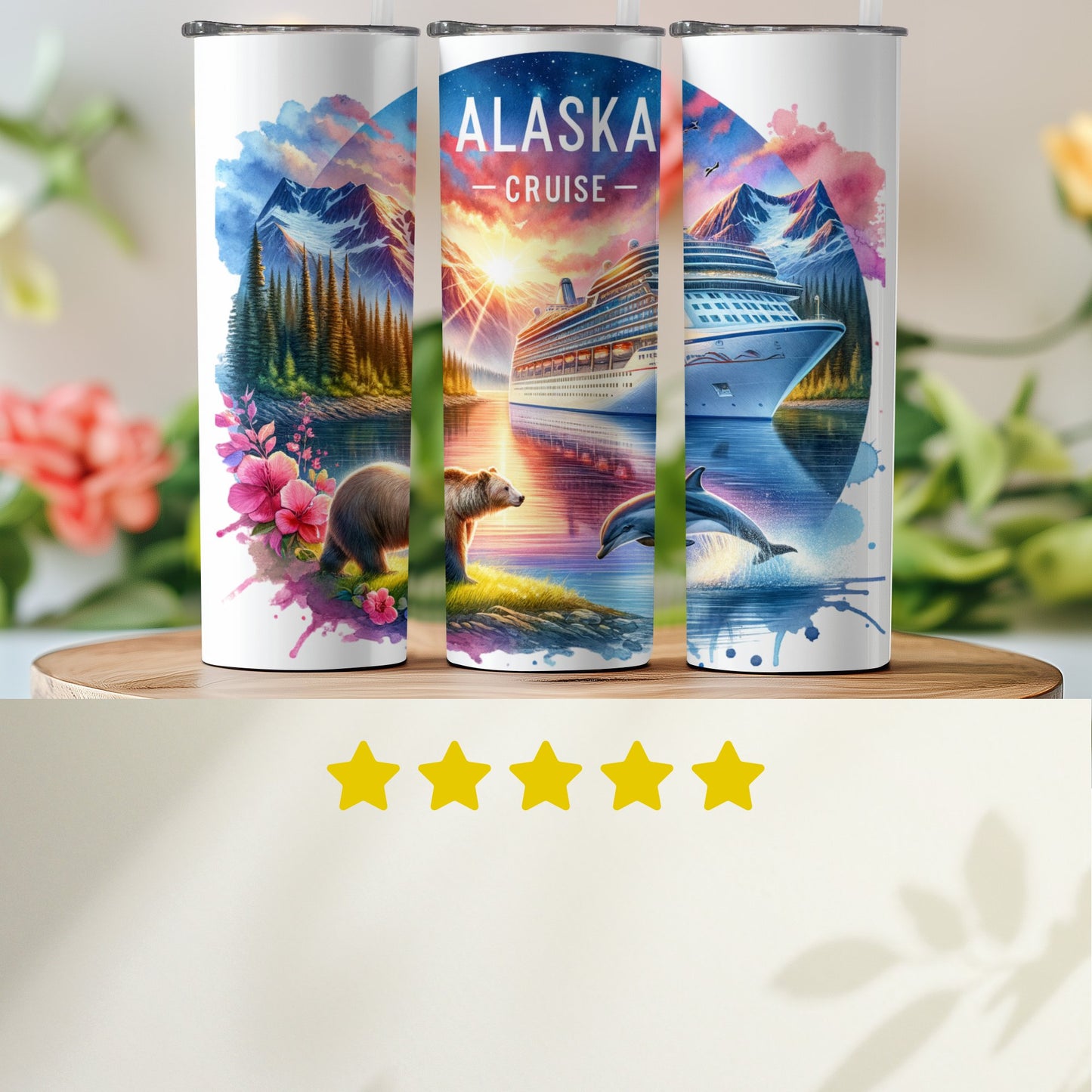 Alaska Cruise Tumbler with Scenic Wildlife product type