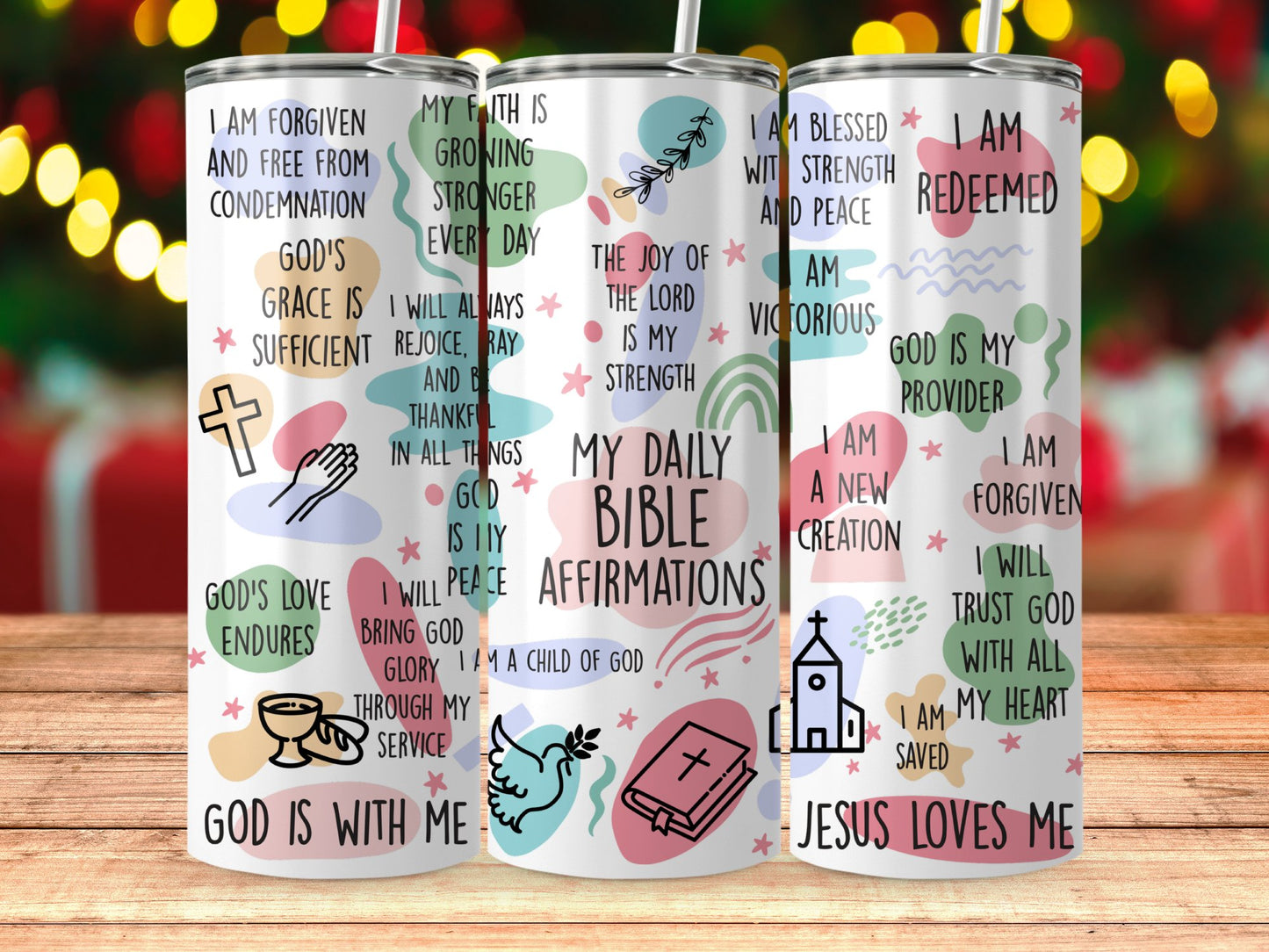 Daily Bible Affirmations Inspirational Cup product