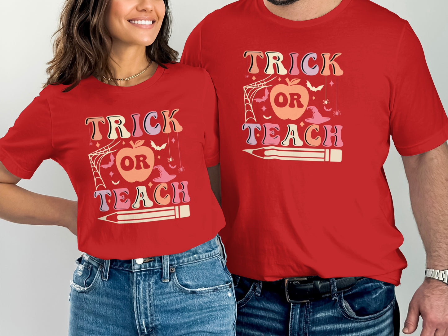 Trick Or Teach Pencil and Apple Design Shirt Product