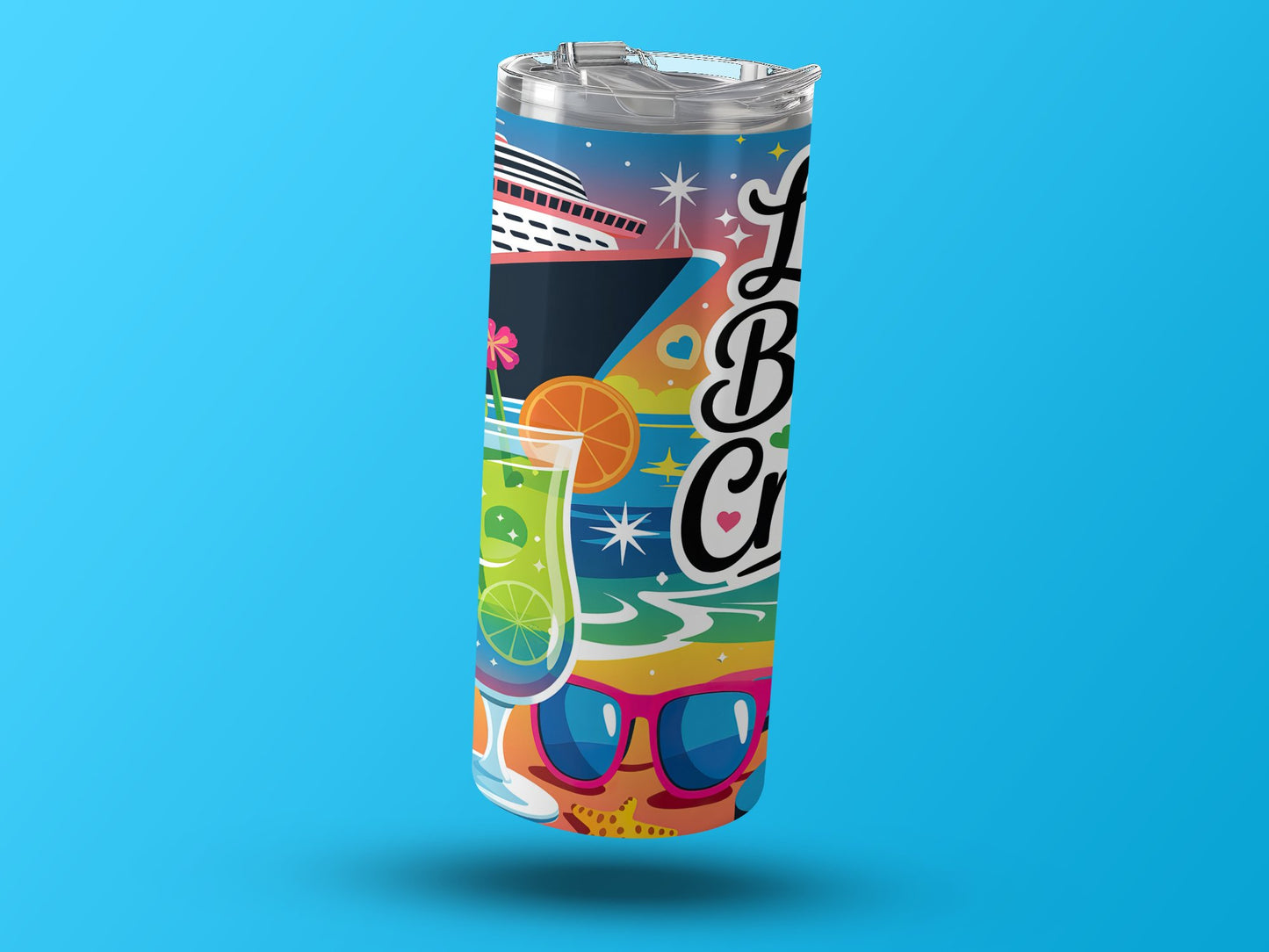 Colorful Cruise Vacation Travel Design Tumbler product type