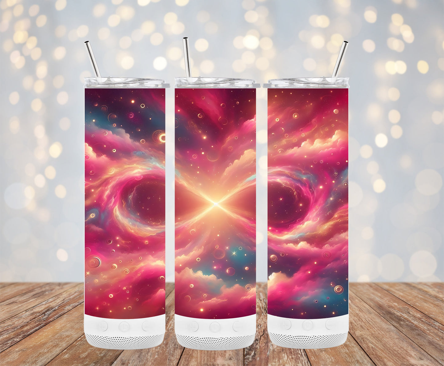 Galaxy Swirl Design Tumbler with Straw Cup product type