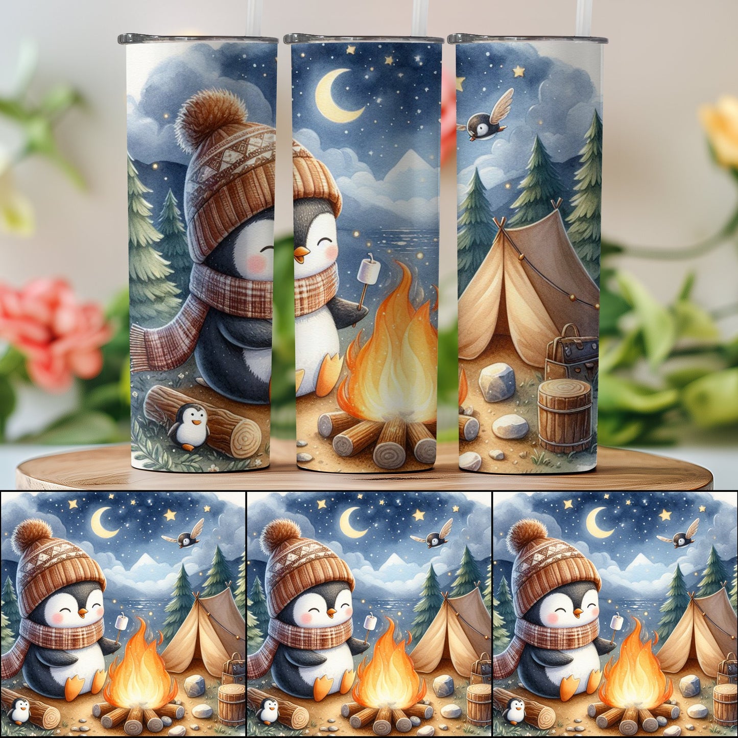 Adorable Penguin by Campfire Design Tumbler product