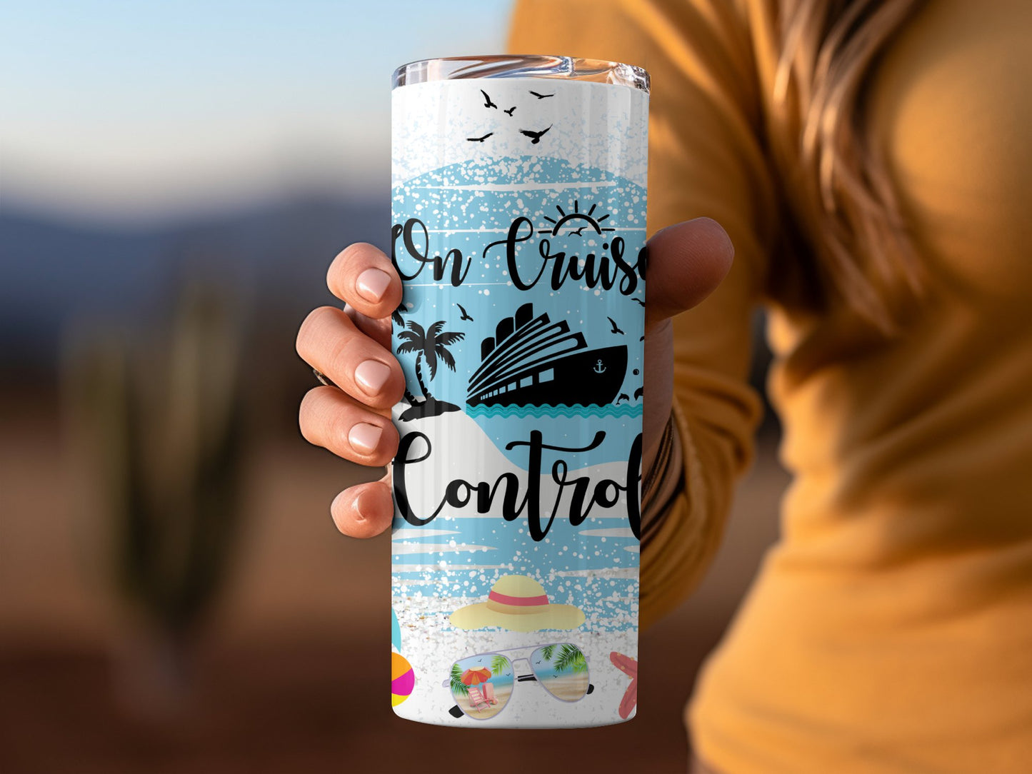On Cruise Control Beach Summer Travel Tumbler product
