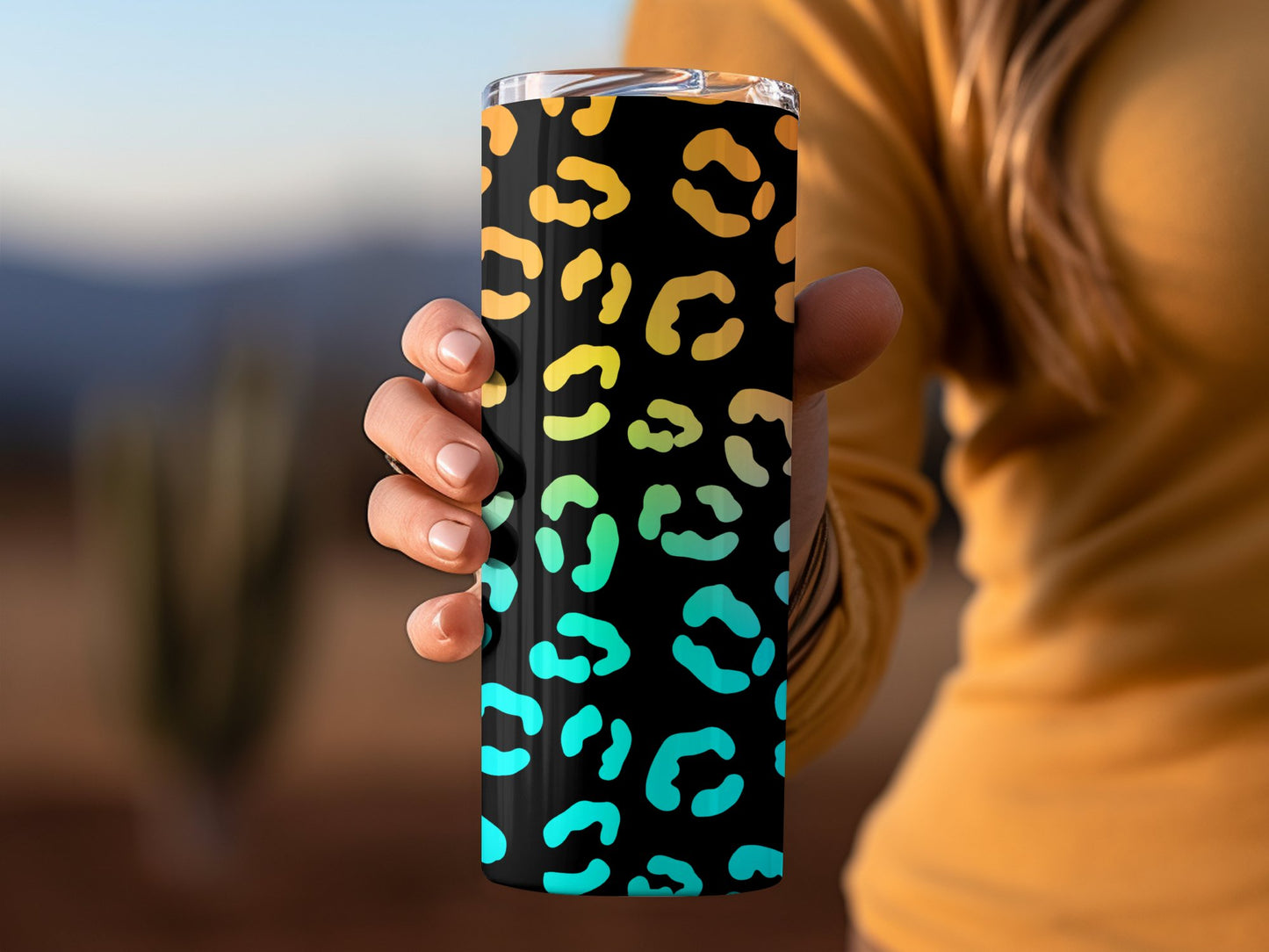 Vibrant Leopard Gradient Insulated Tumbler product