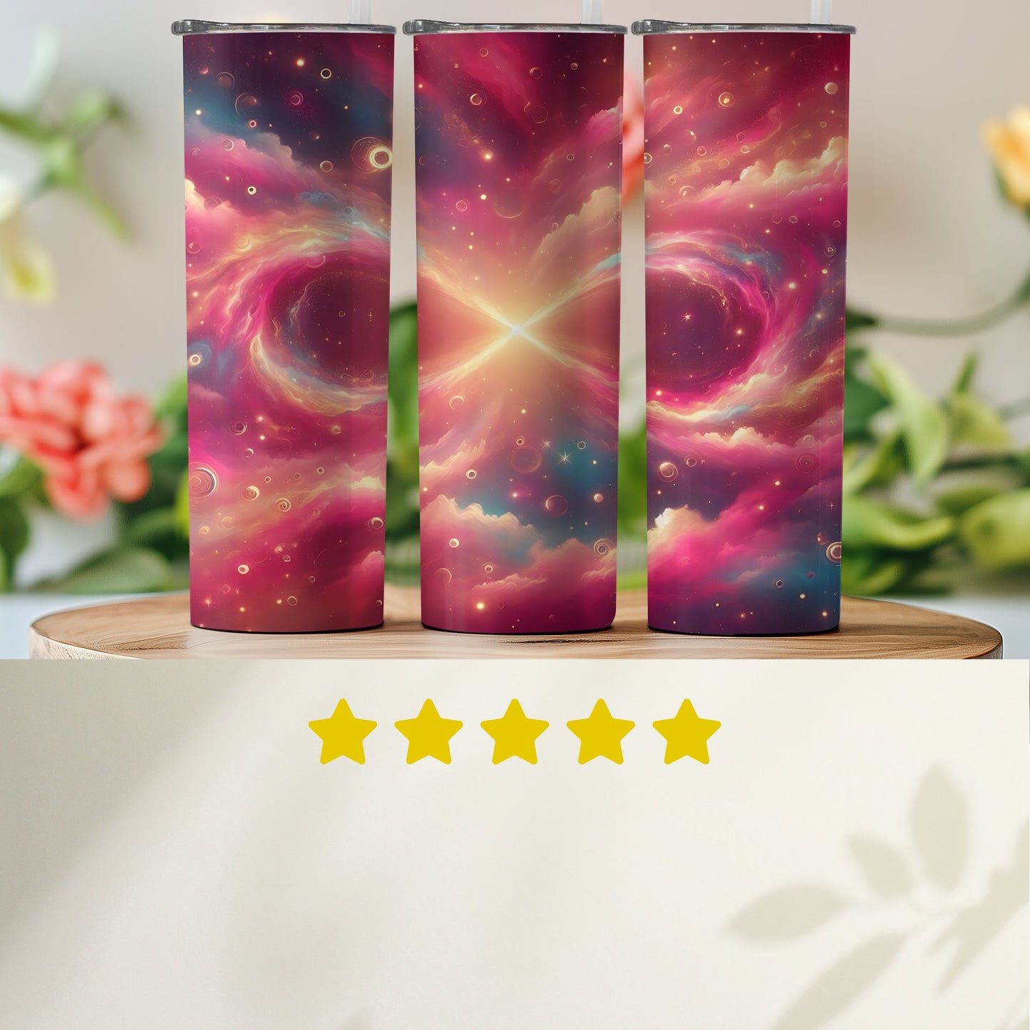 Cosmic Swirl Galaxy Design Tumbler Product