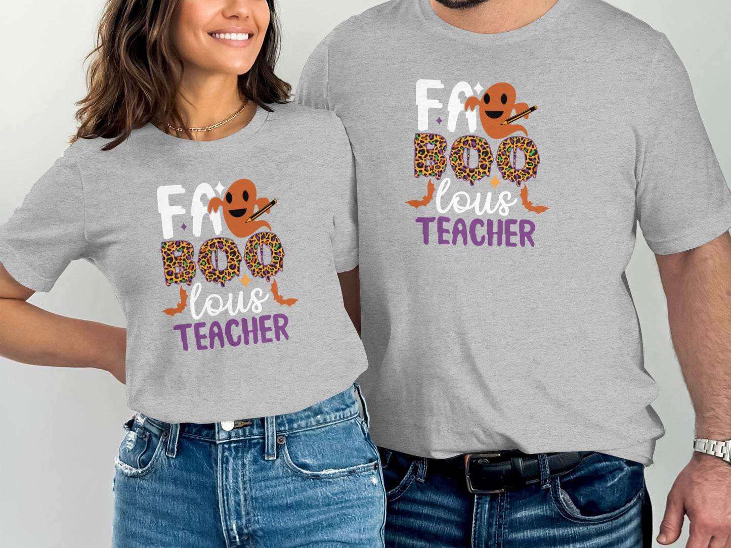 FM BOO LOVES TEACHER Halloween T-Shirt product type