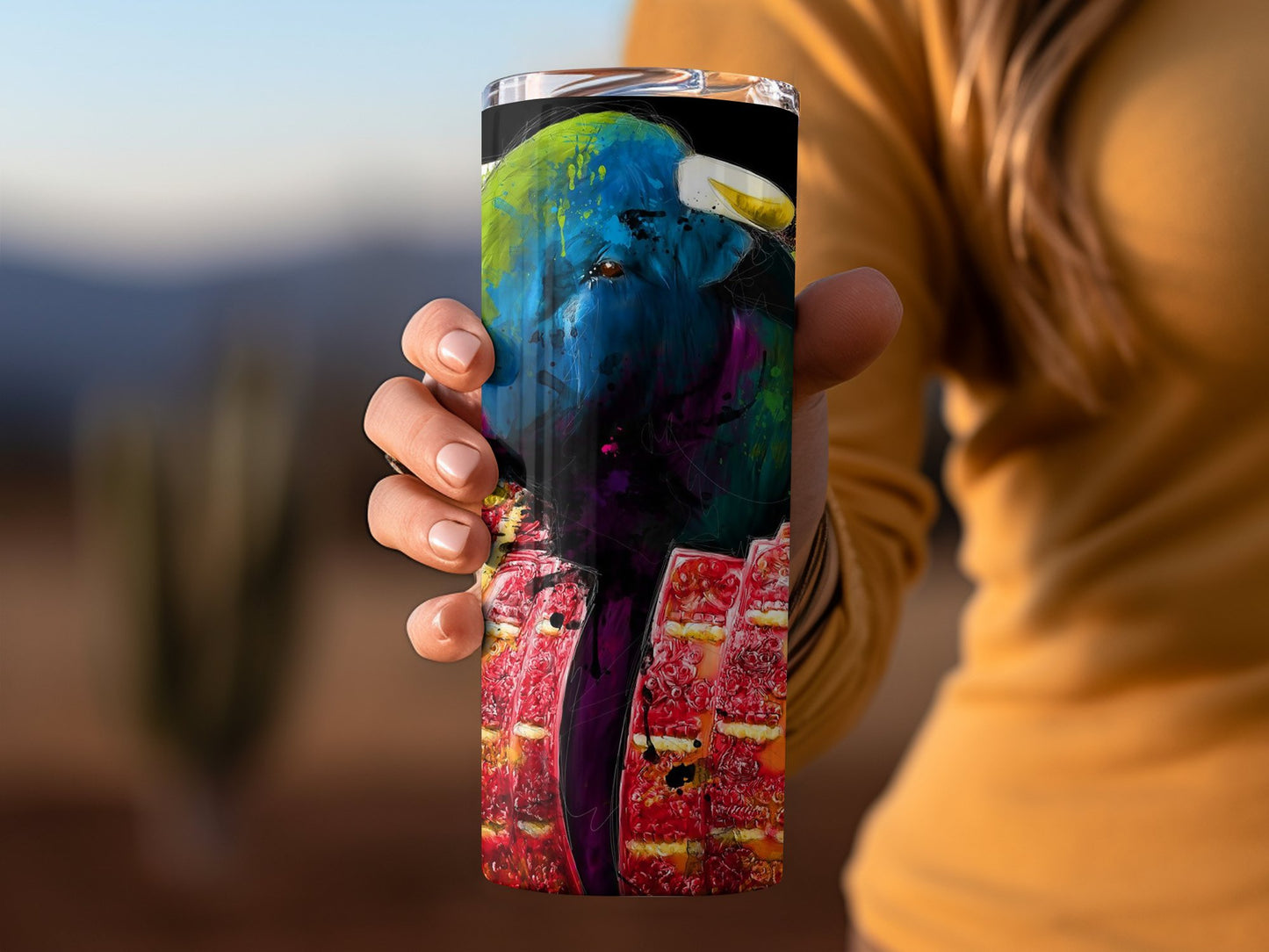 Colorful Abstract Animal Design Travel Mug product